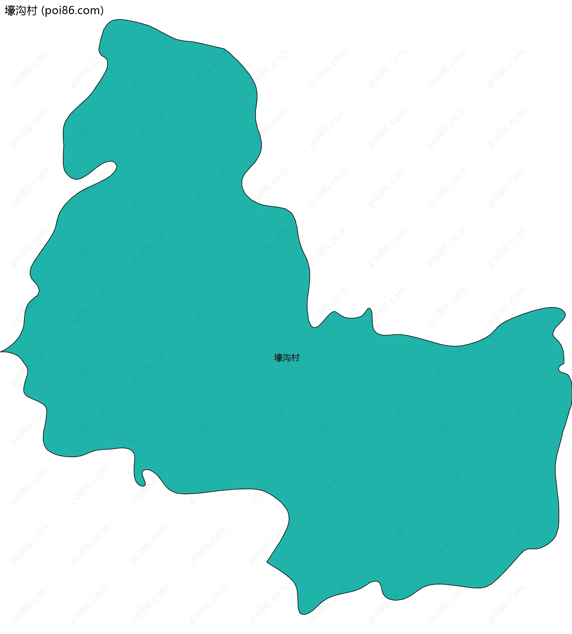 壕沟村边界地图