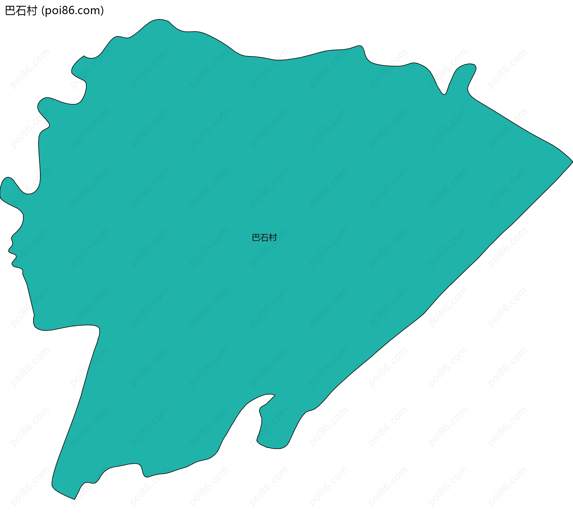 巴石村边界地图