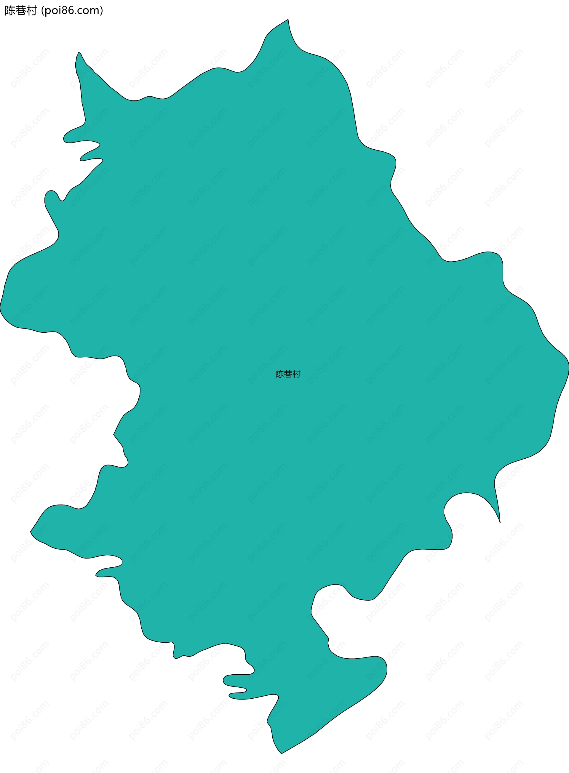 陈巷村边界地图