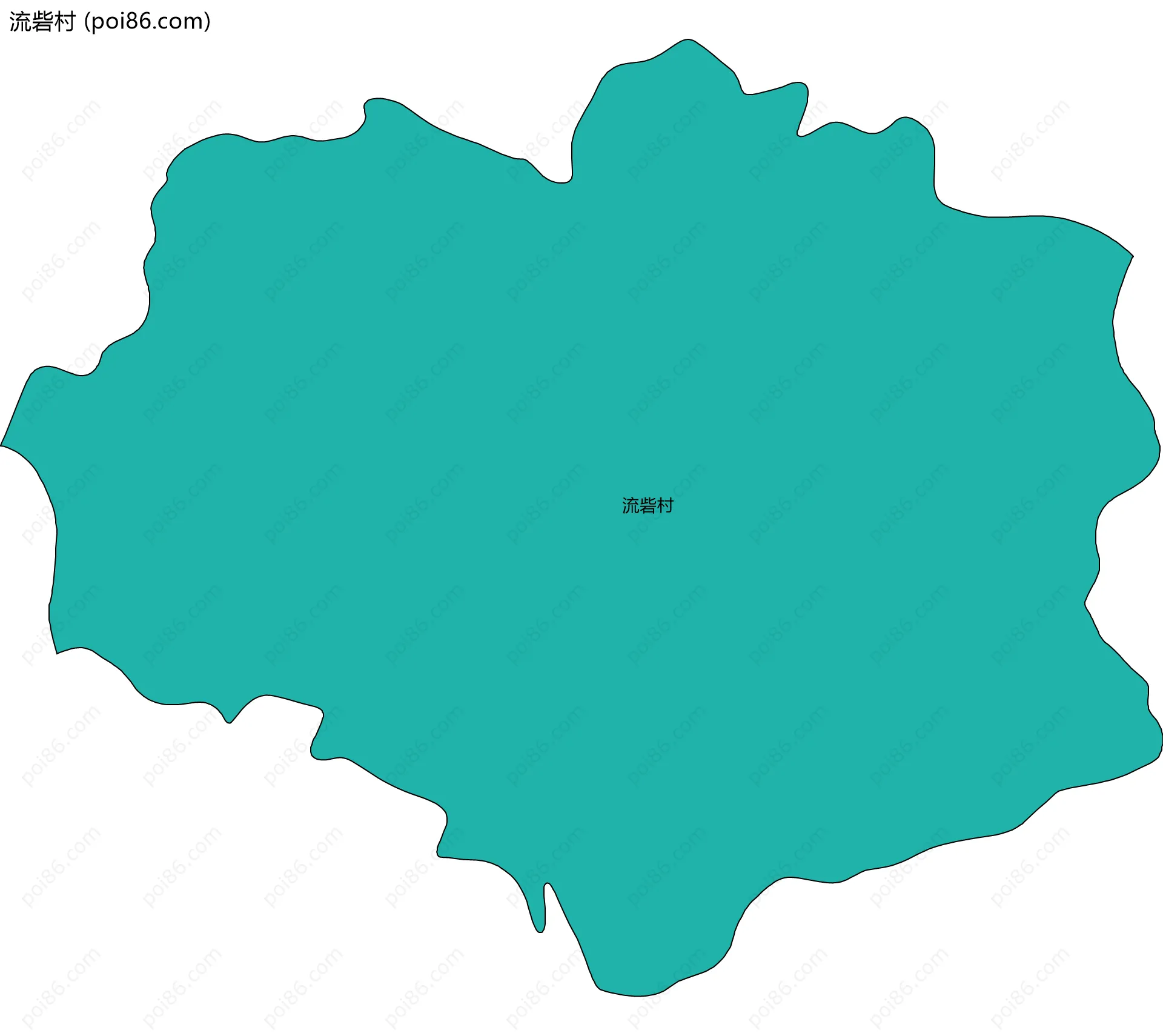 流砦村边界地图