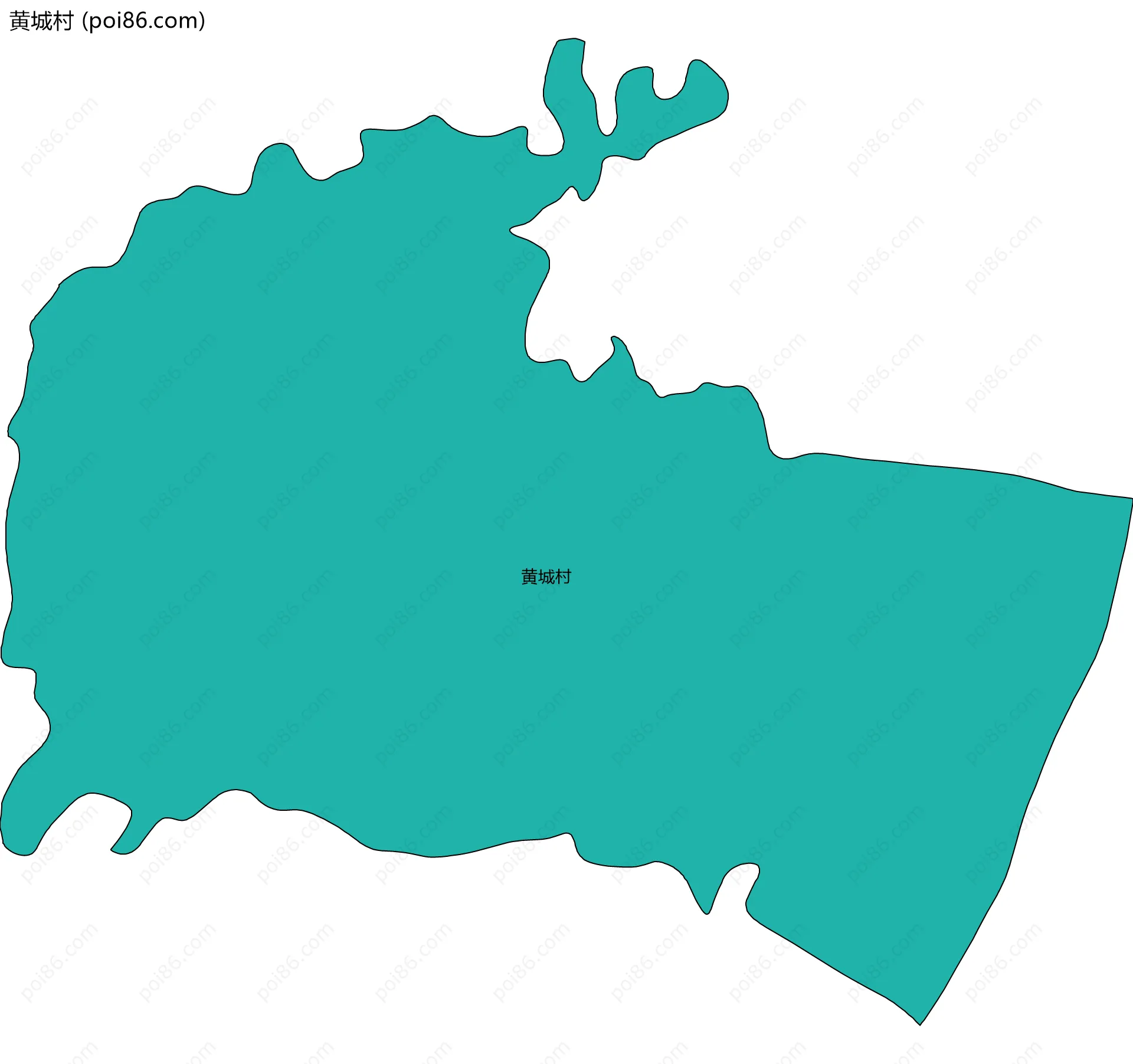 黄城村边界地图