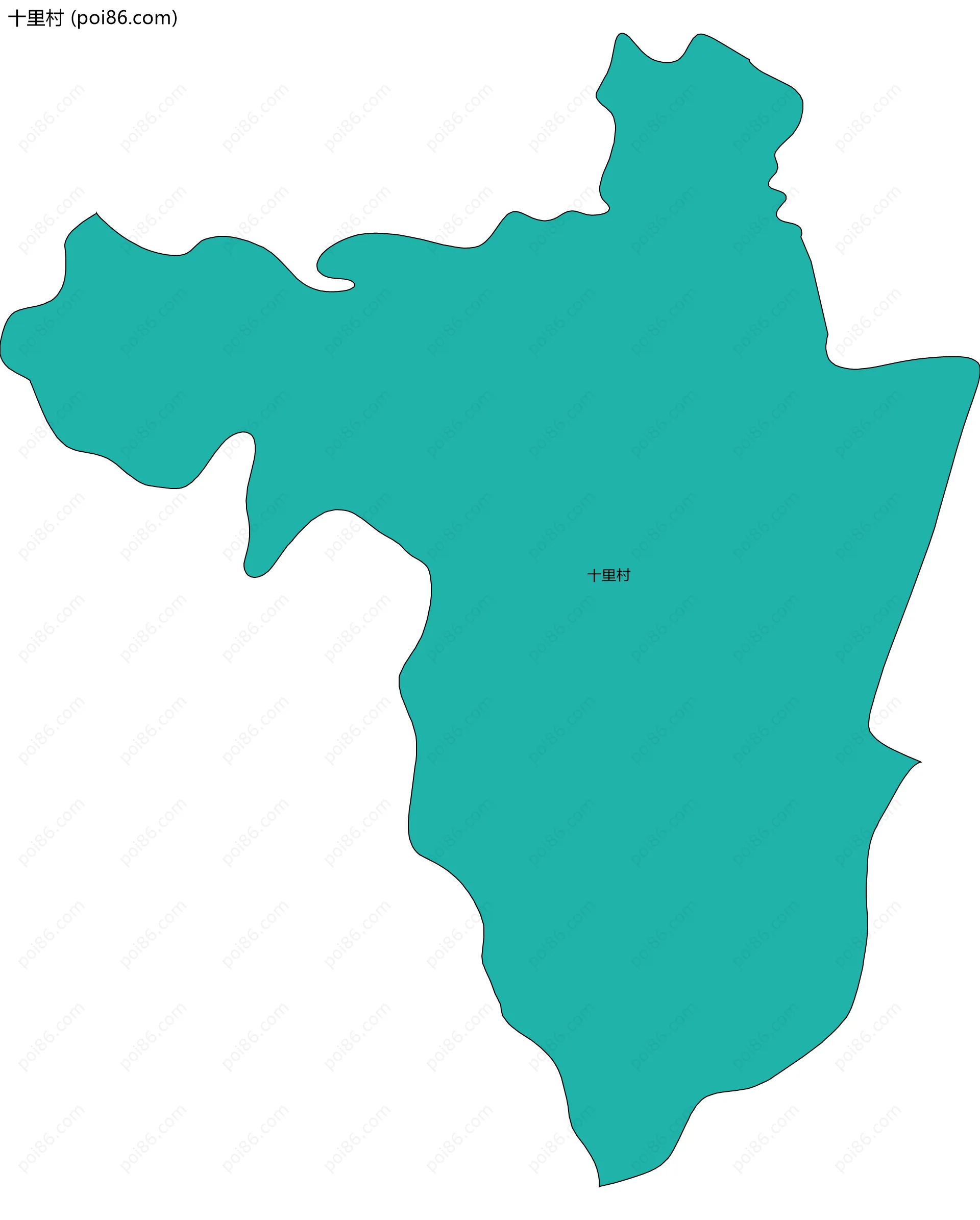 十里村边界地图
