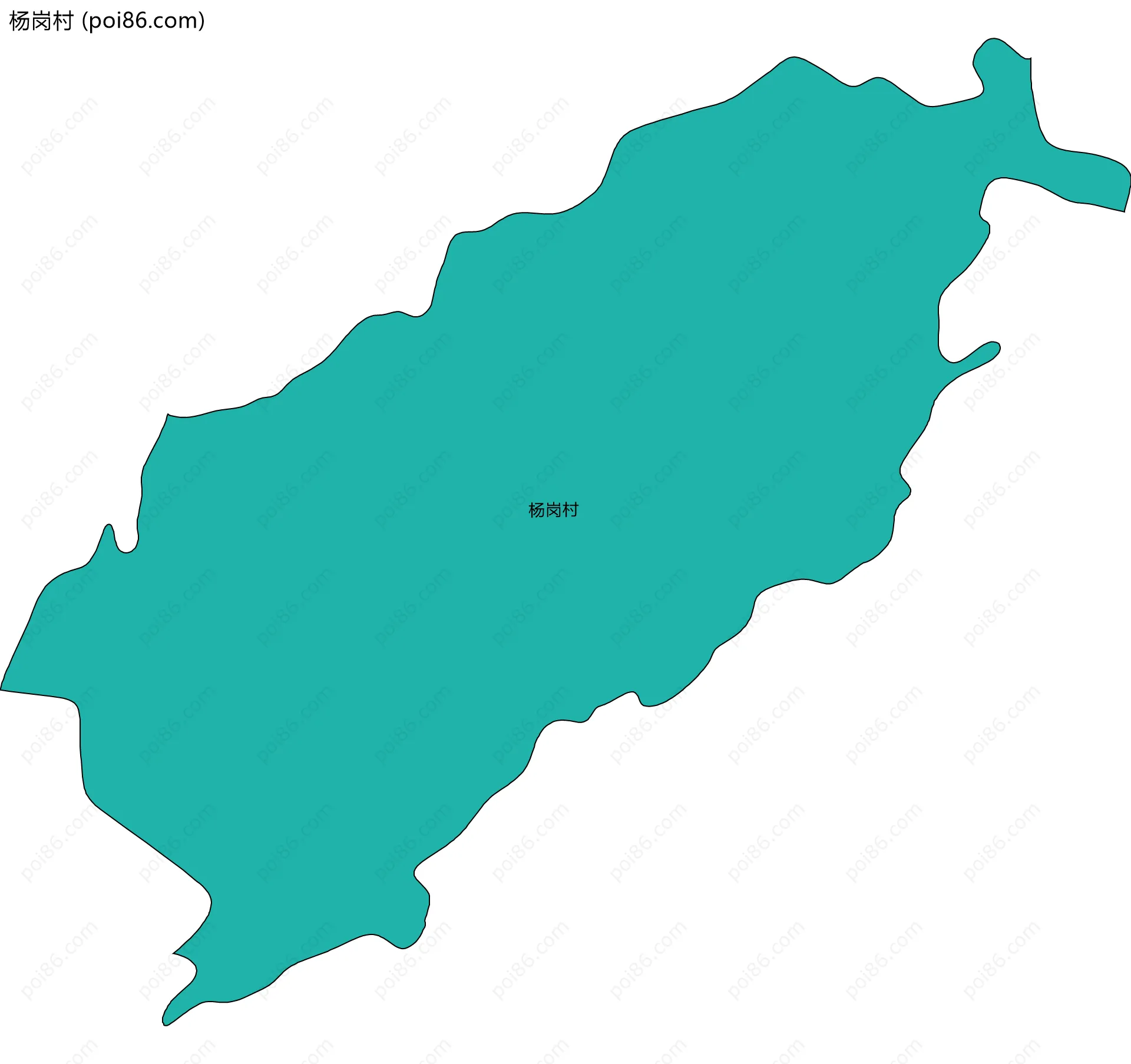 杨岗村边界地图