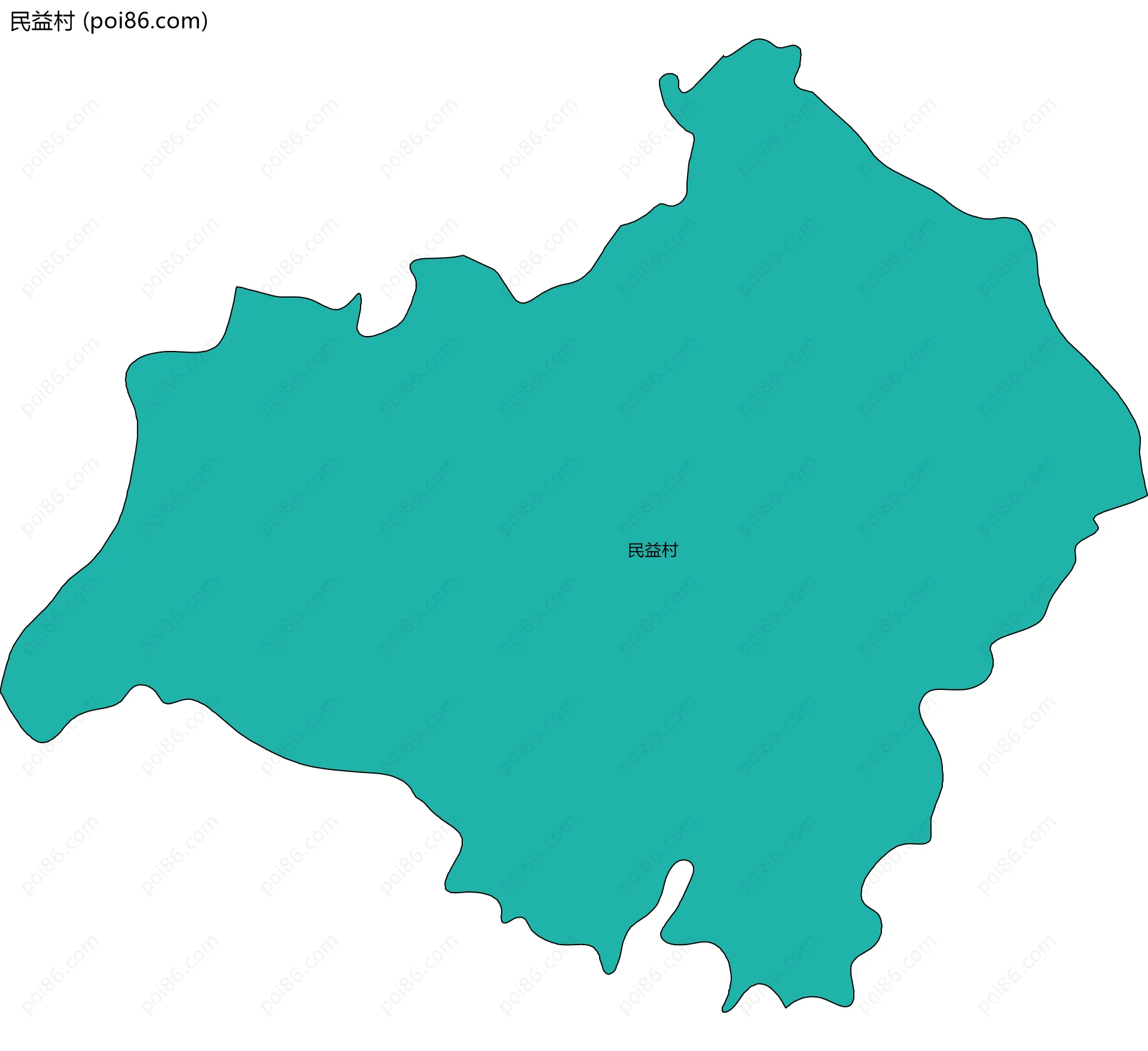 民益村边界地图