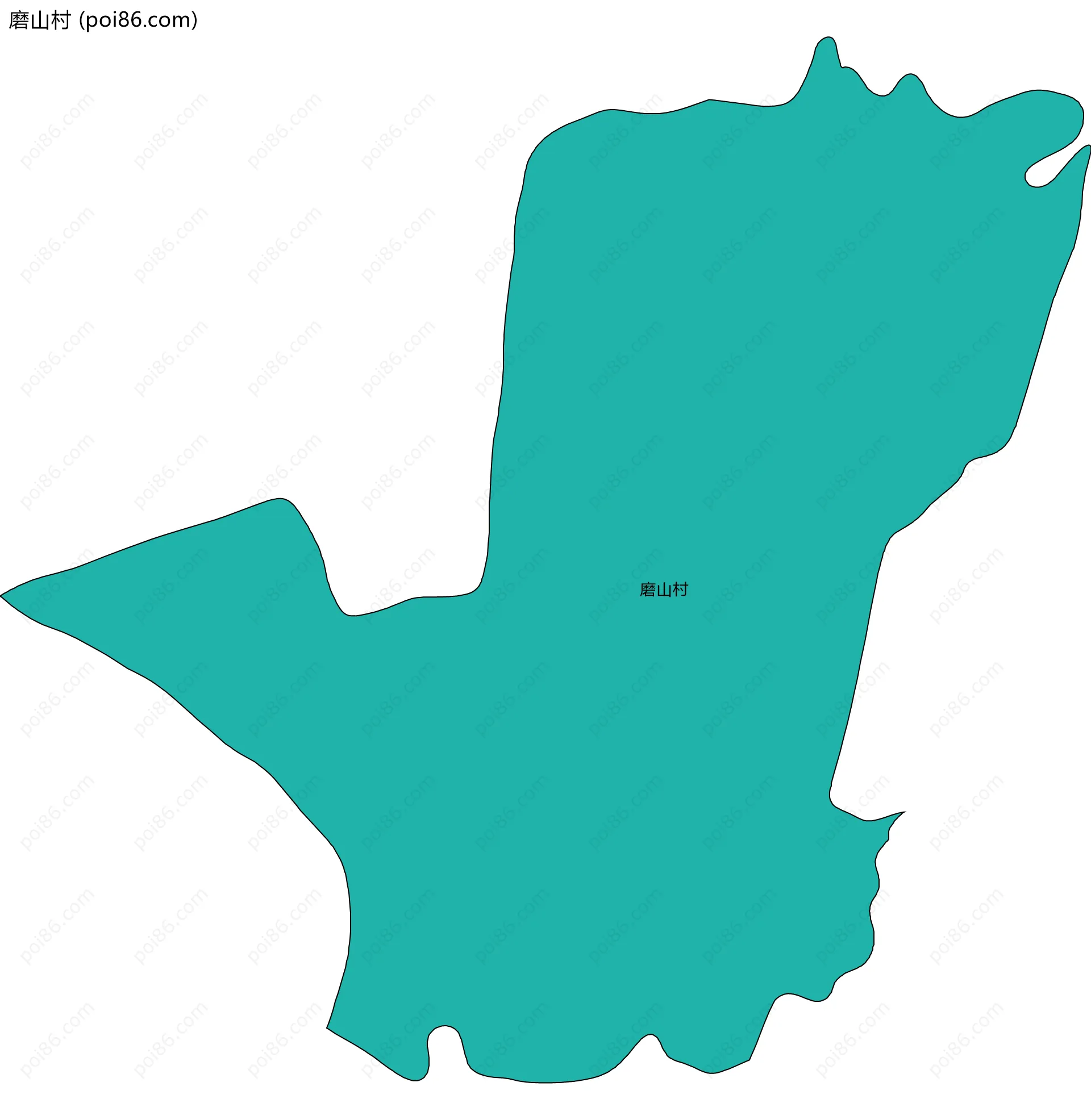 磨山村边界地图