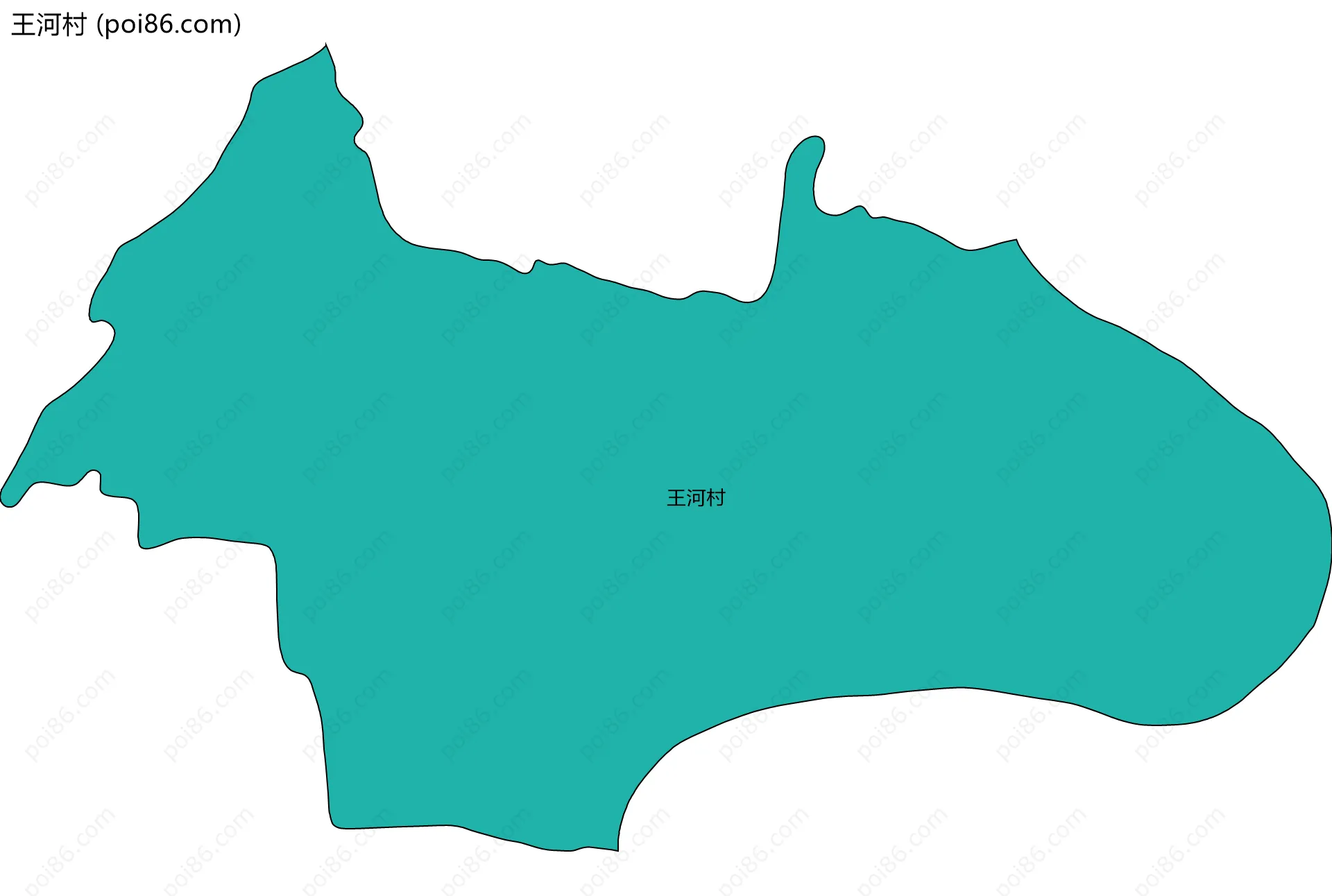 王河村边界地图