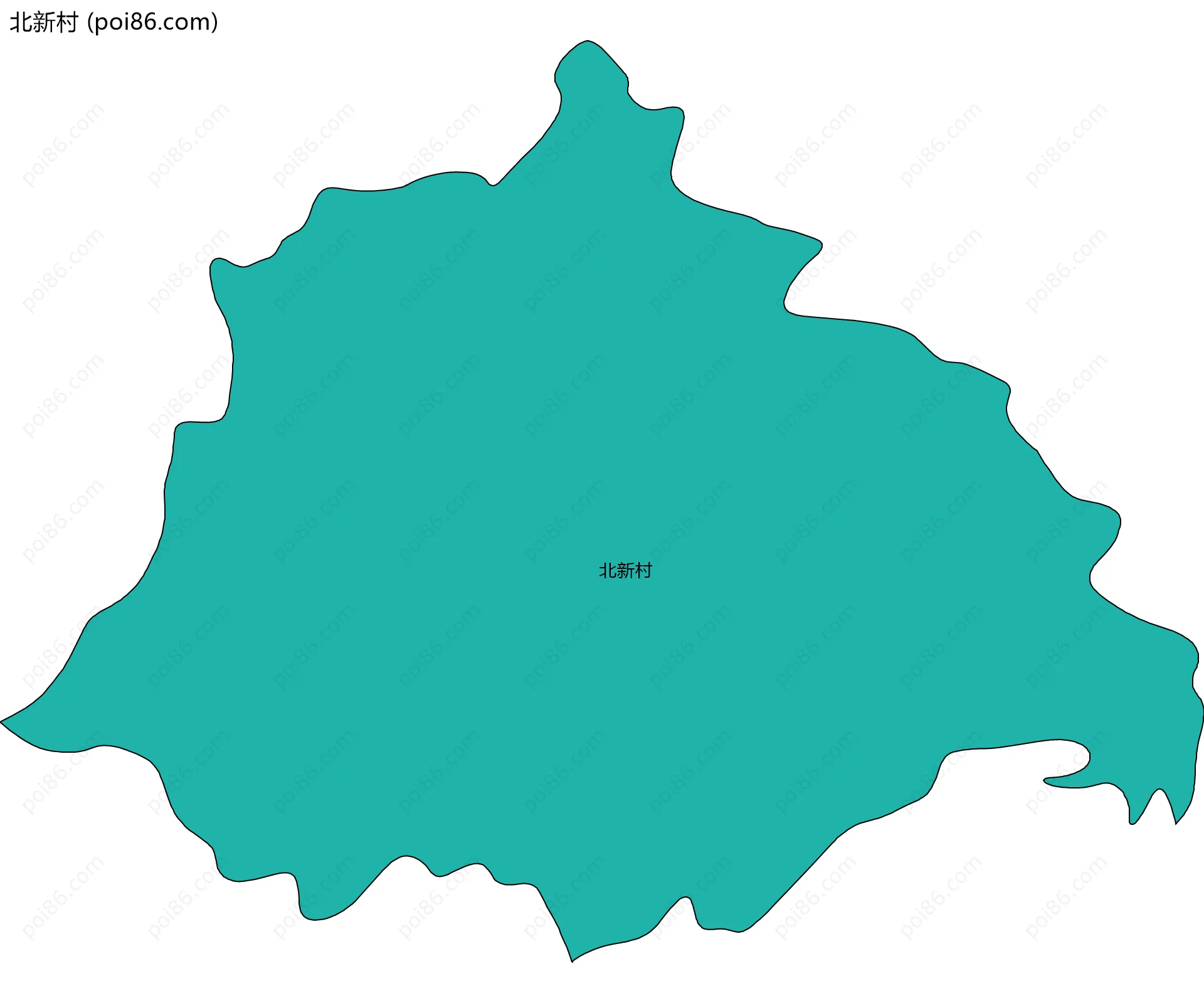 北新村边界地图