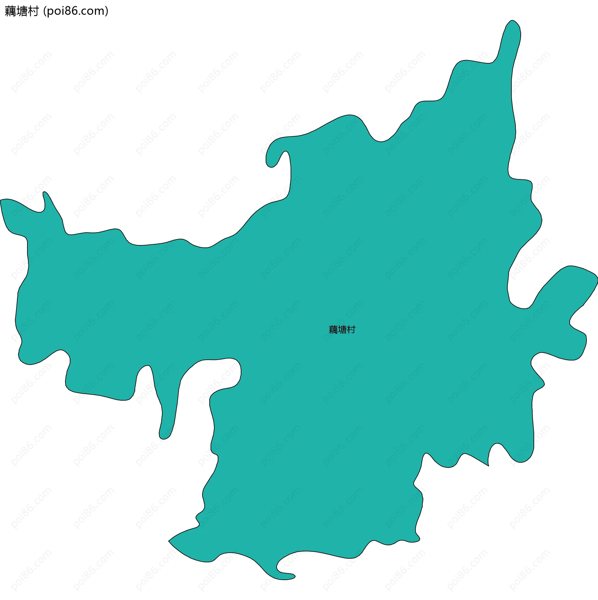 藕塘村边界地图