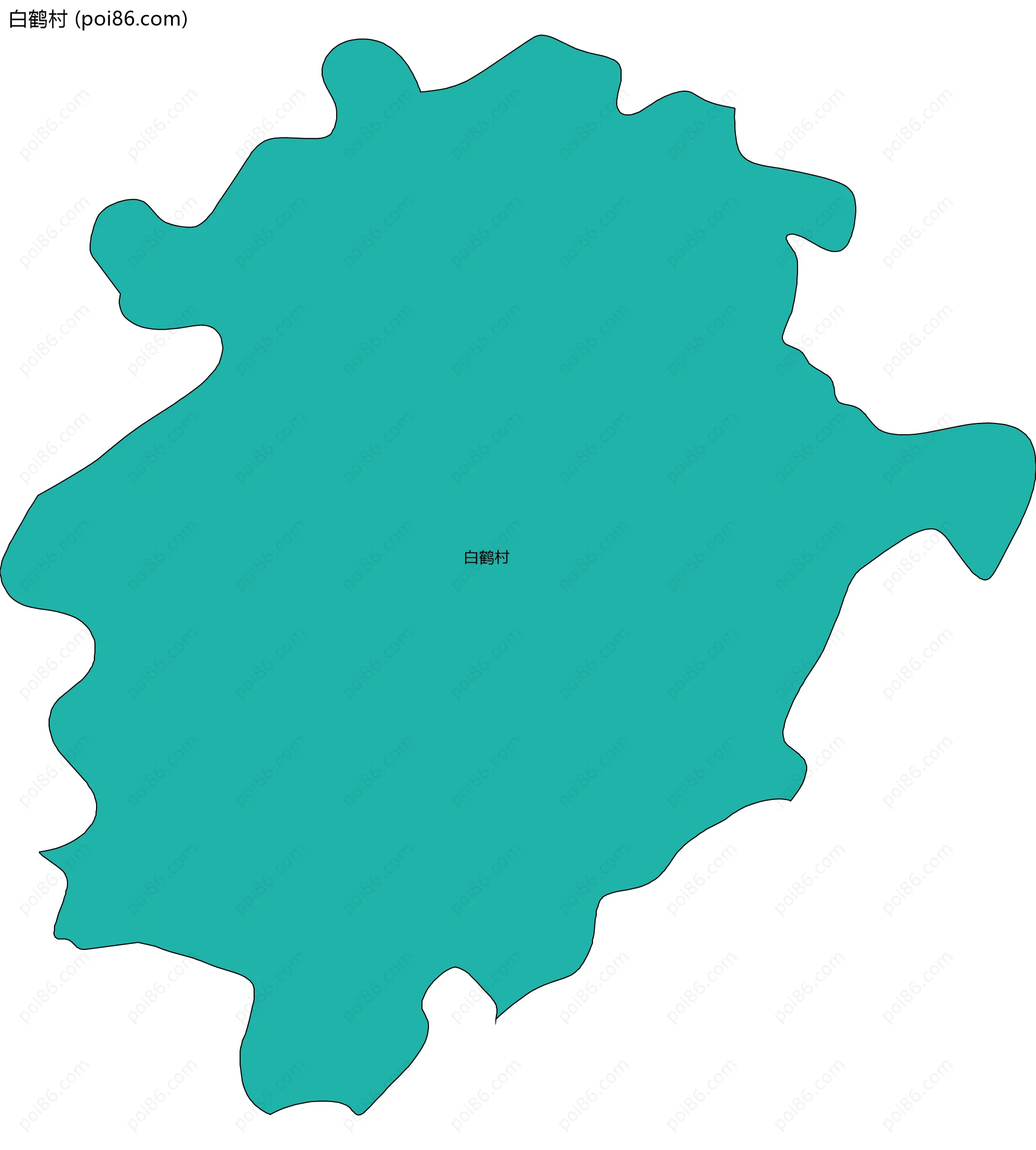 白鹤村边界地图