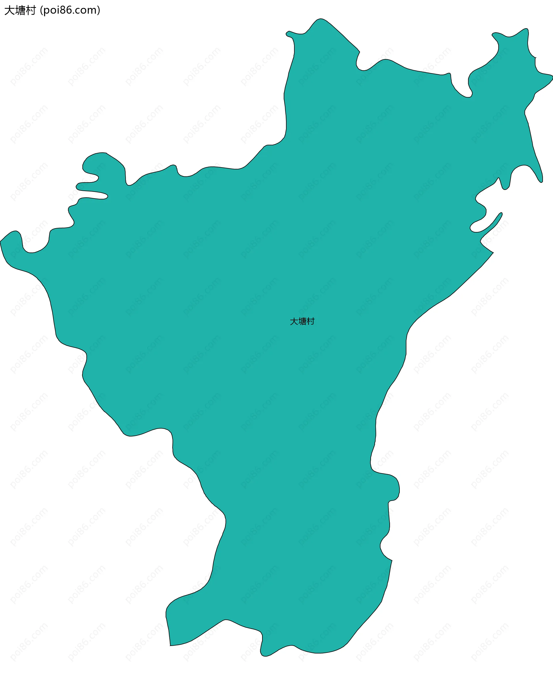 大塘村边界地图