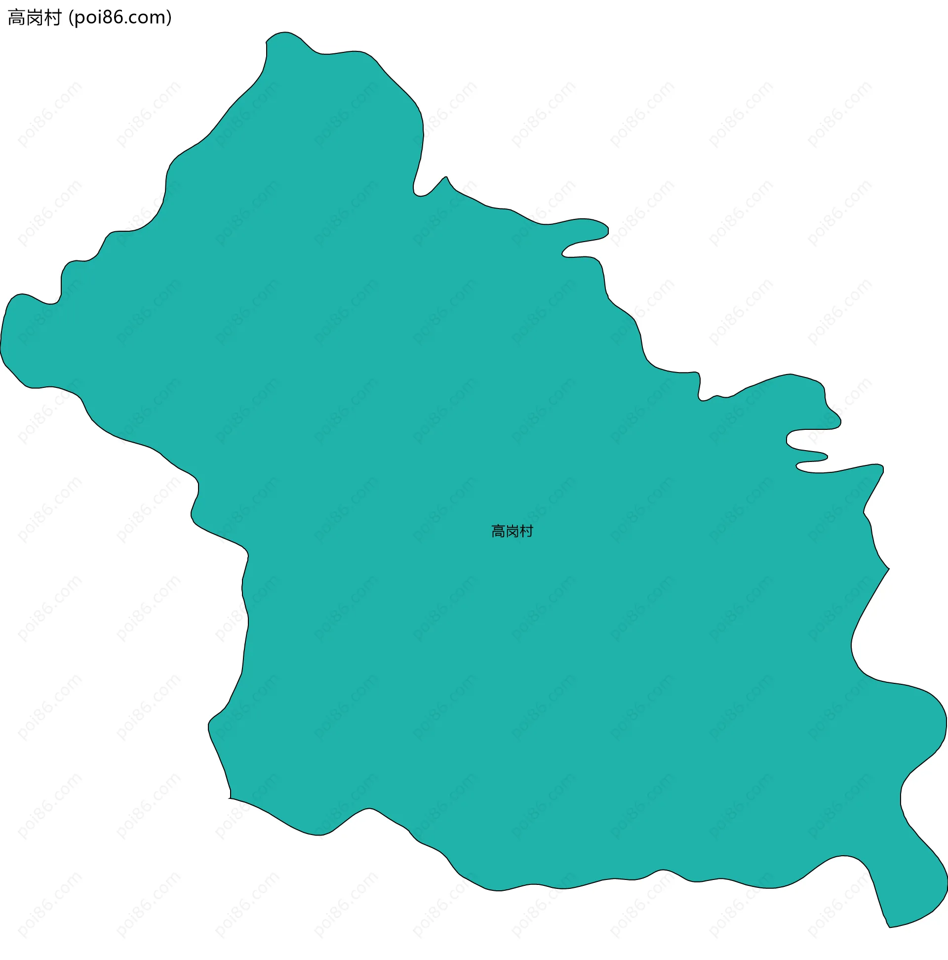 高岗村边界地图