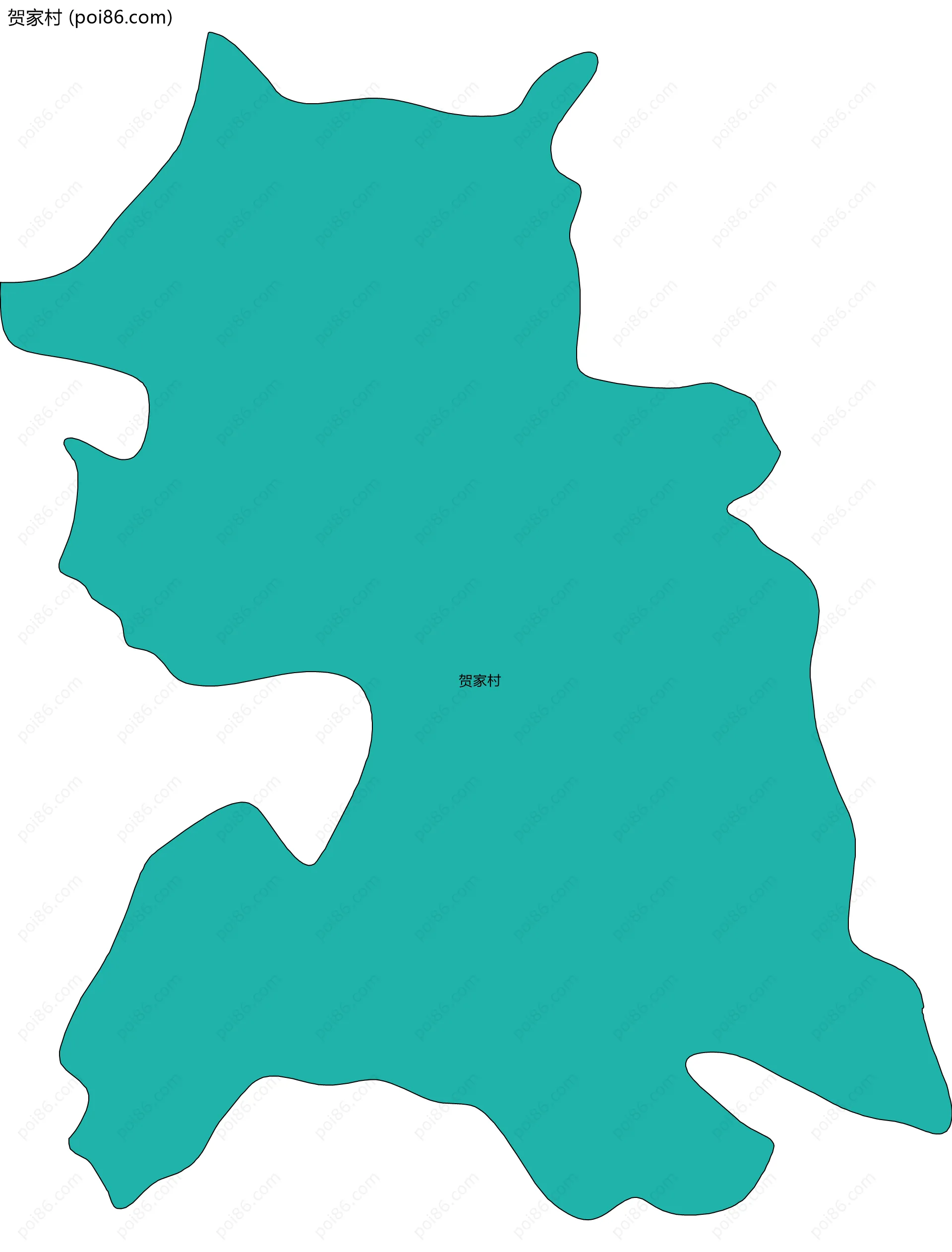 贺家村边界地图