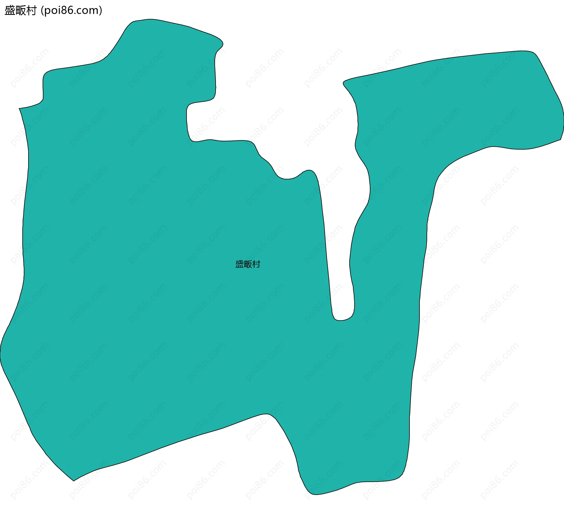 盛畈村边界地图