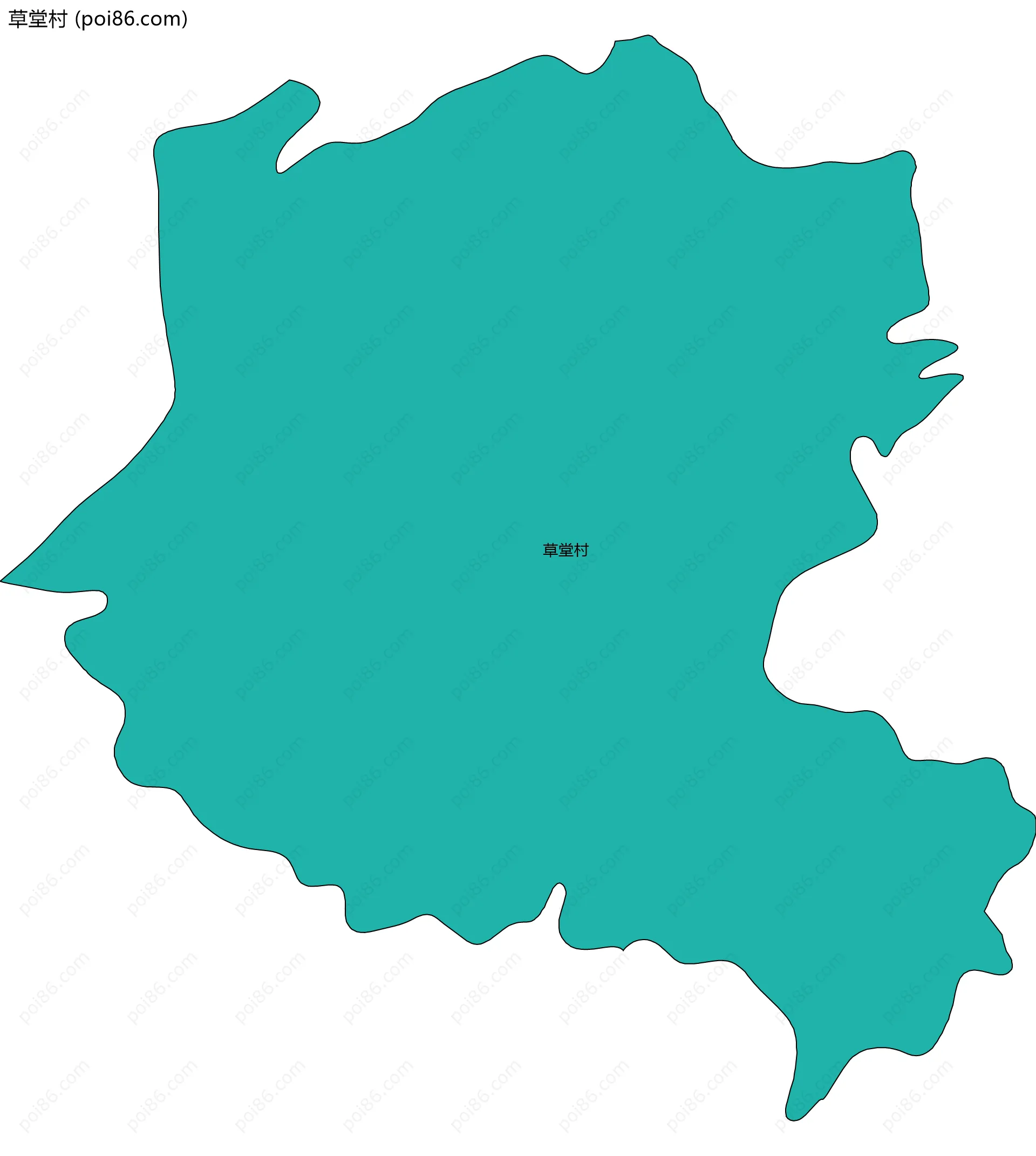 草堂村边界地图