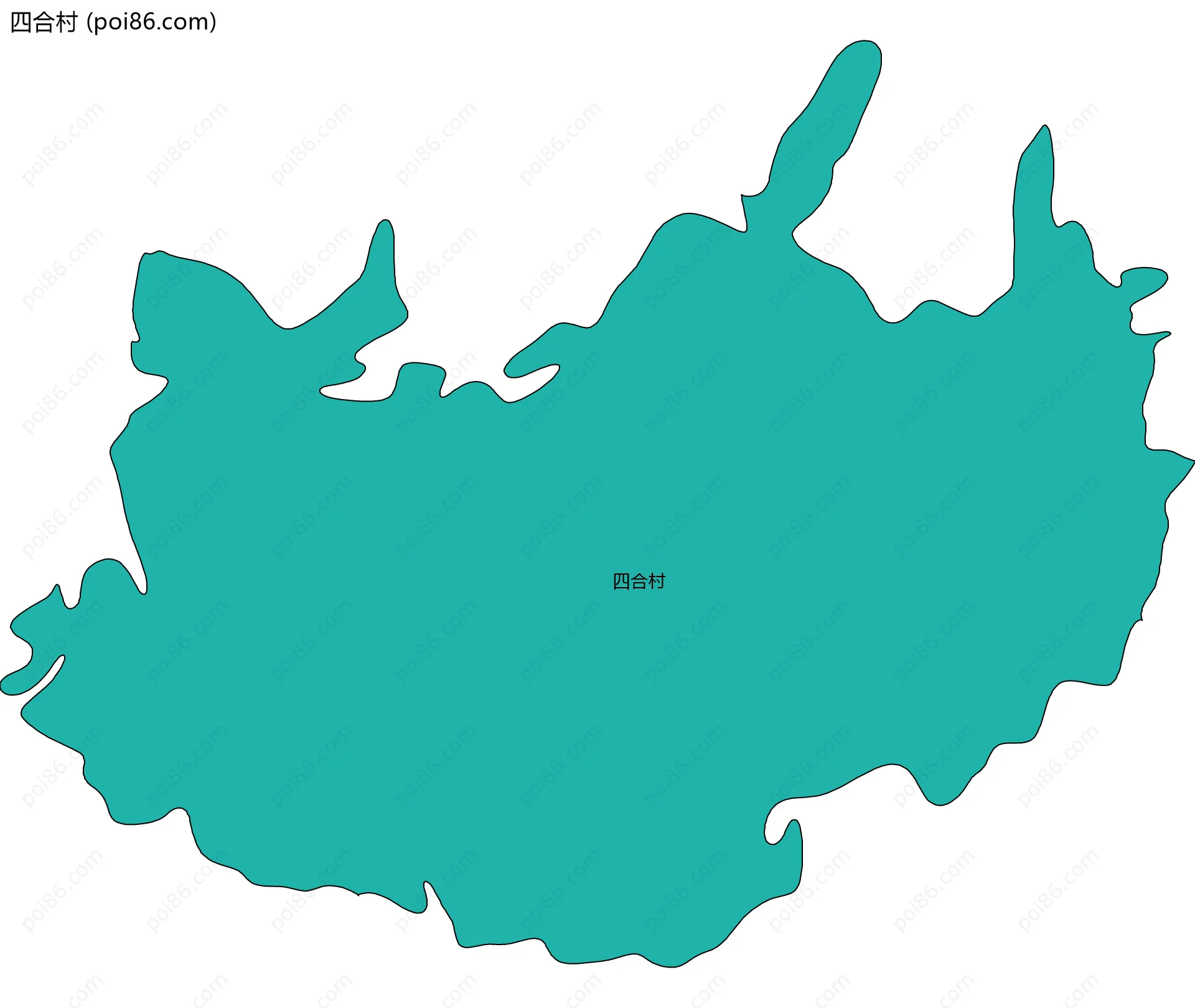 四合村边界地图