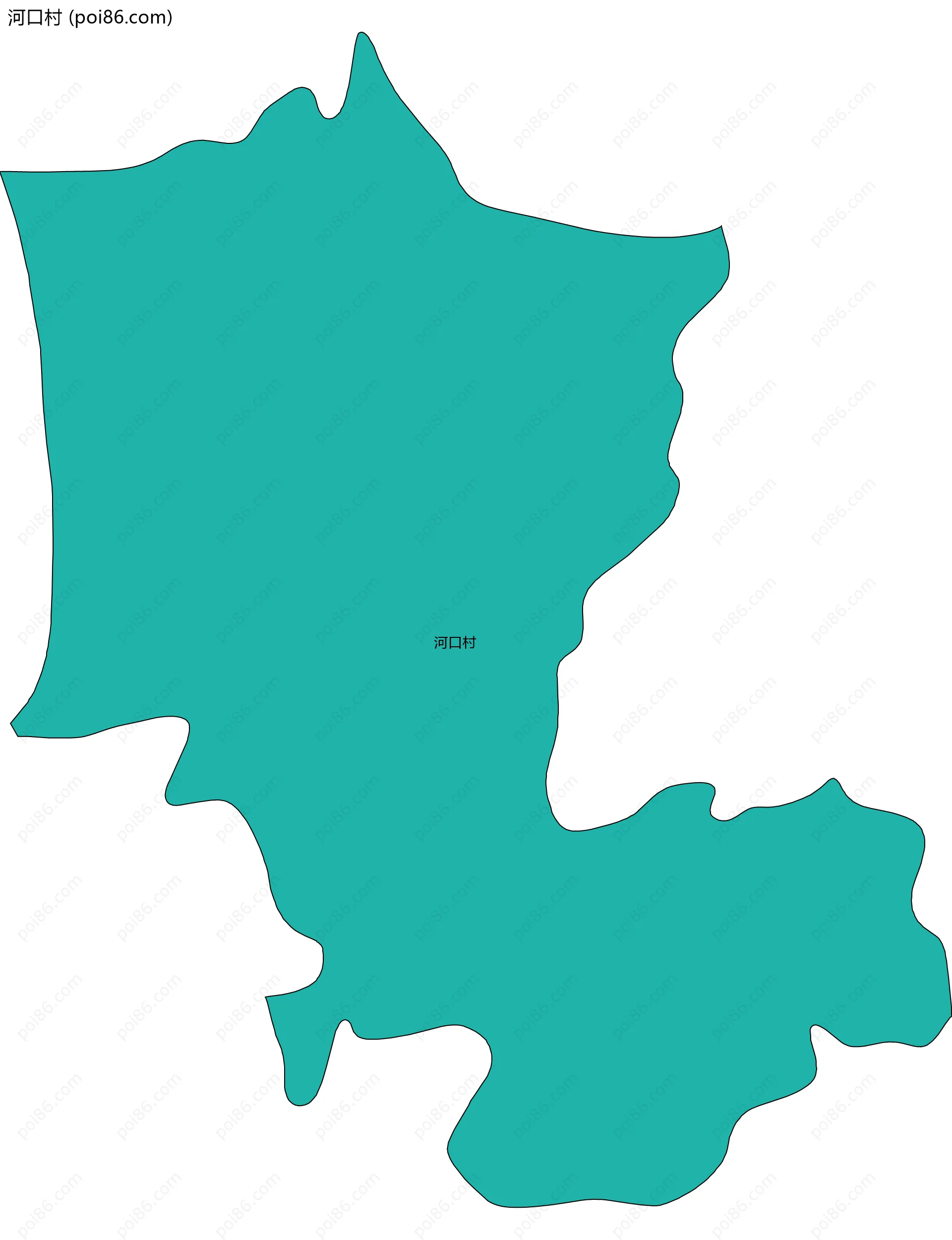 河口村边界地图