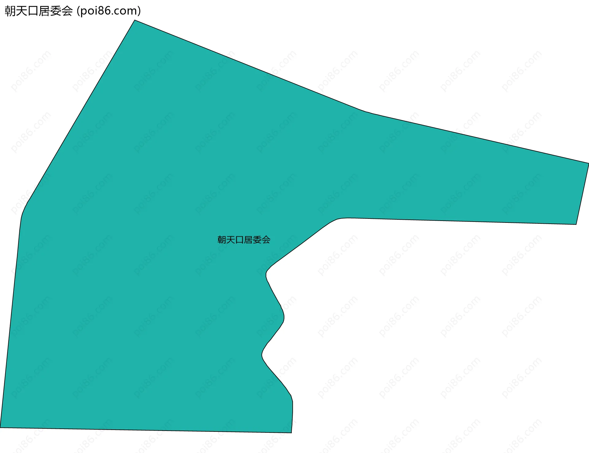 朝天口居委会边界地图