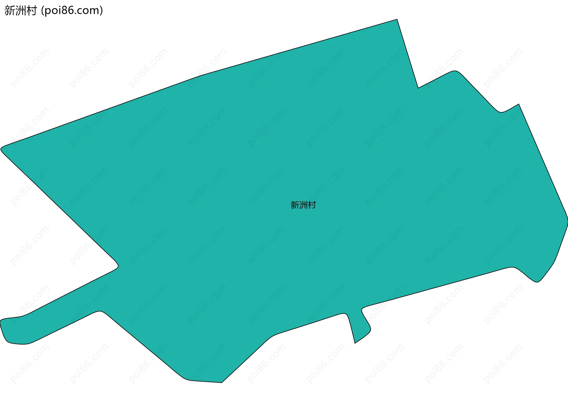 新洲村边界地图