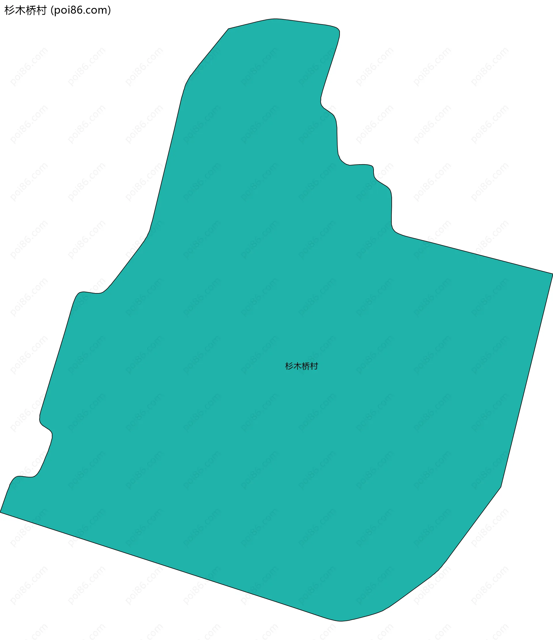 杉木桥村边界地图