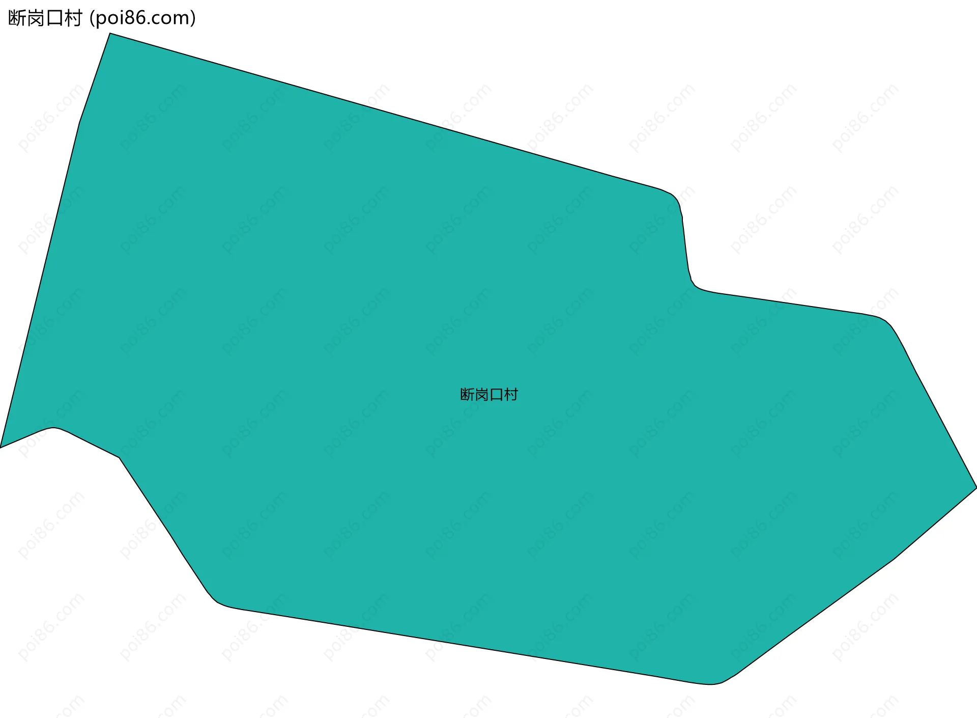 断岗口村边界地图