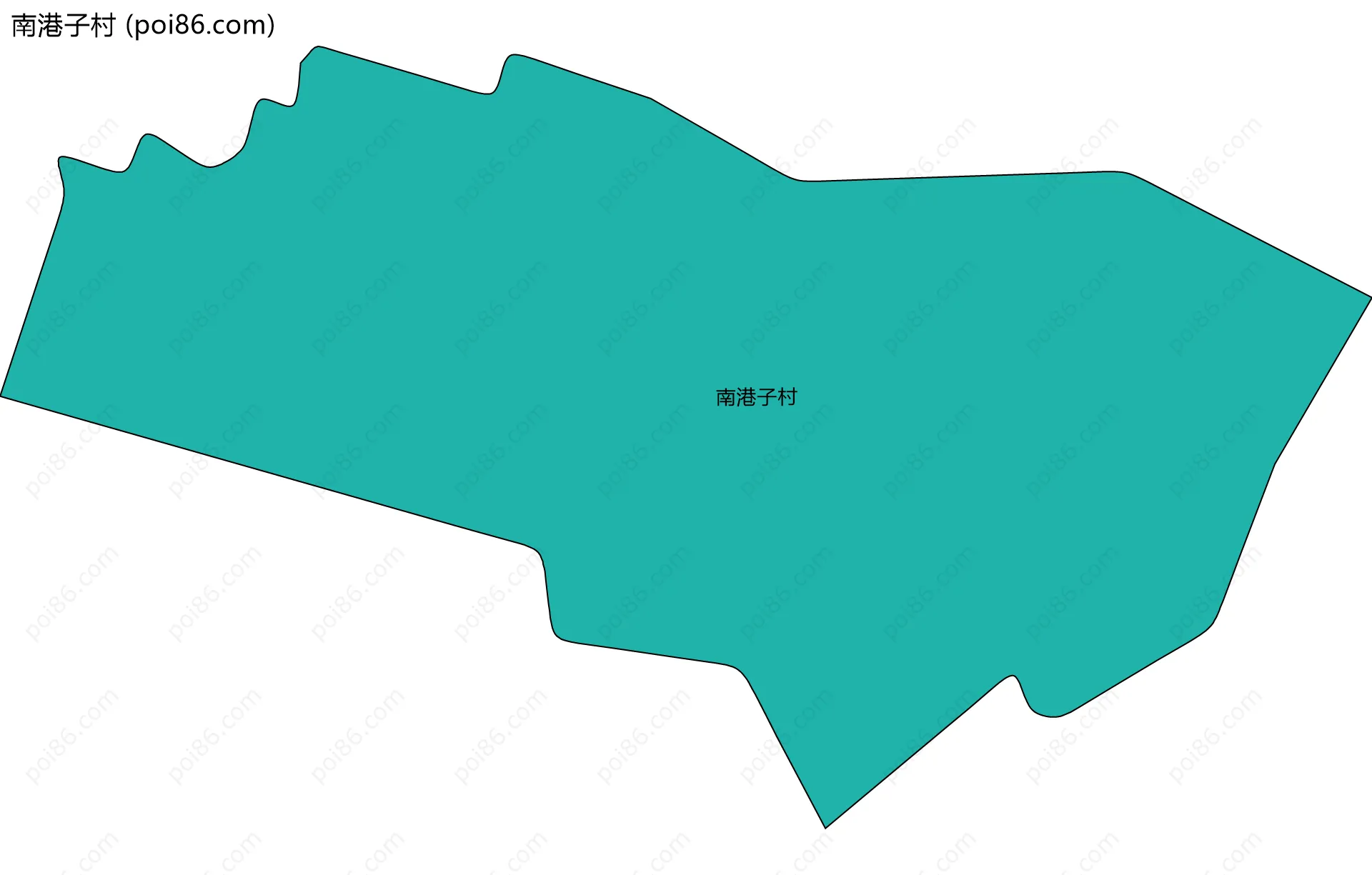 南港子村边界地图