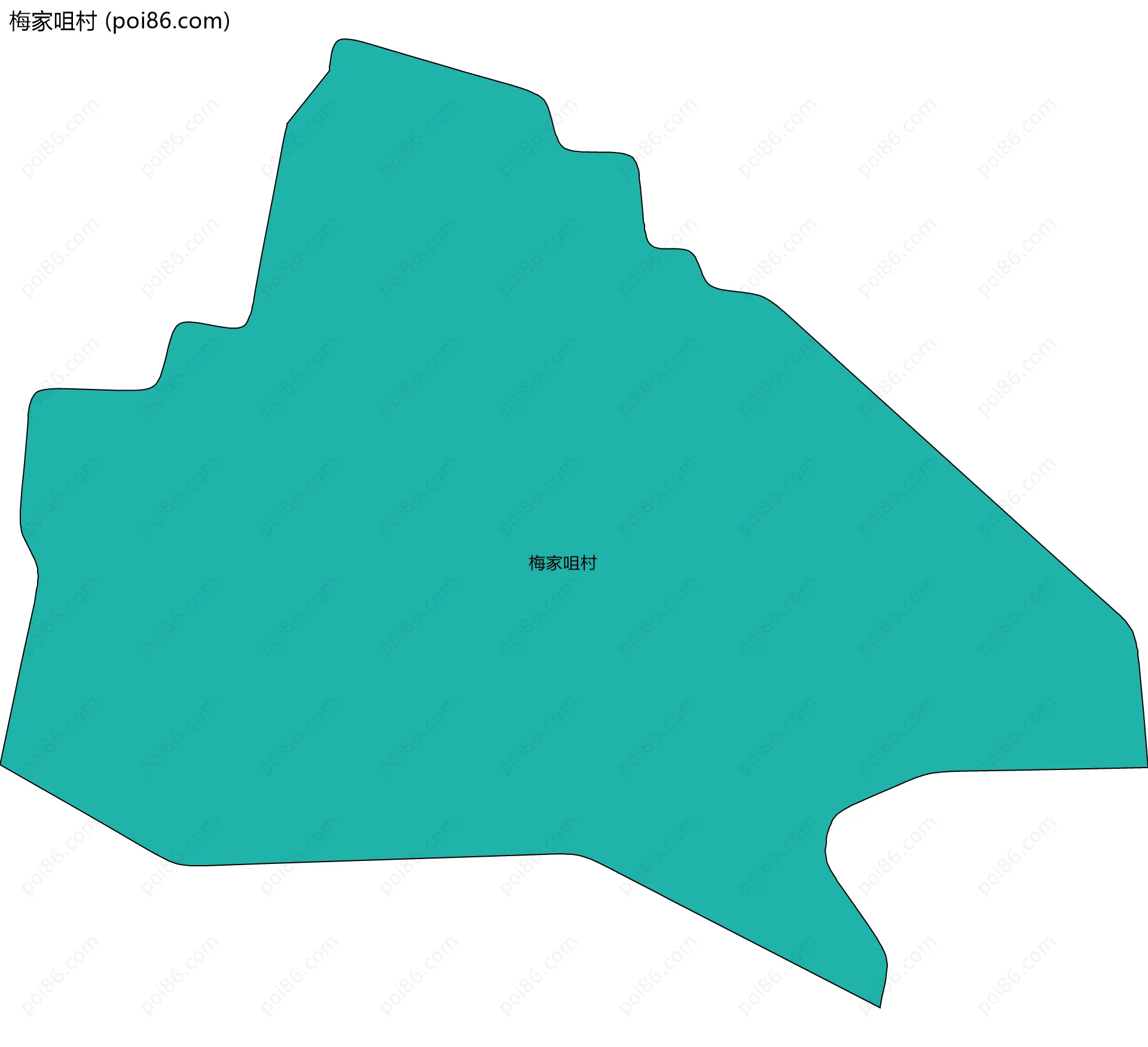梅家咀村边界地图