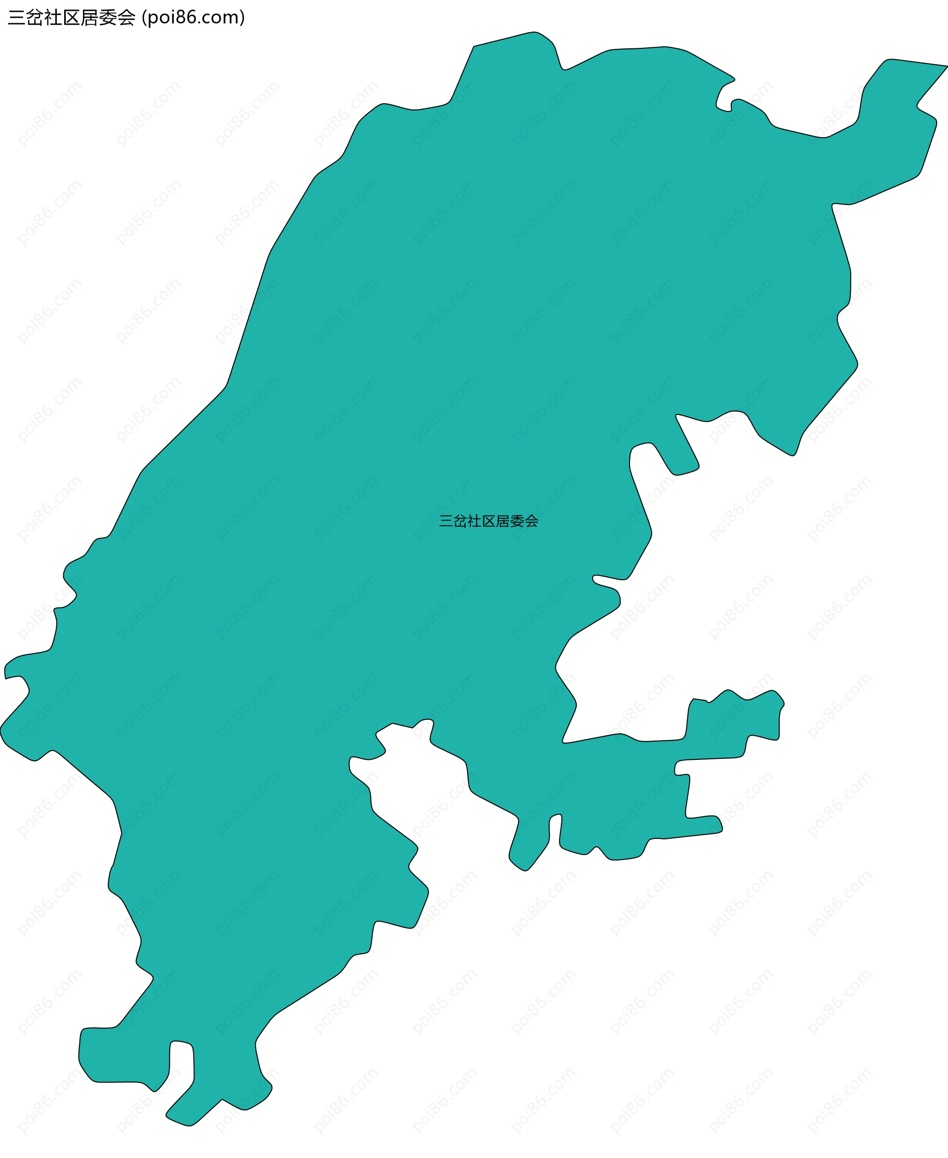 三岔社区居委会边界地图