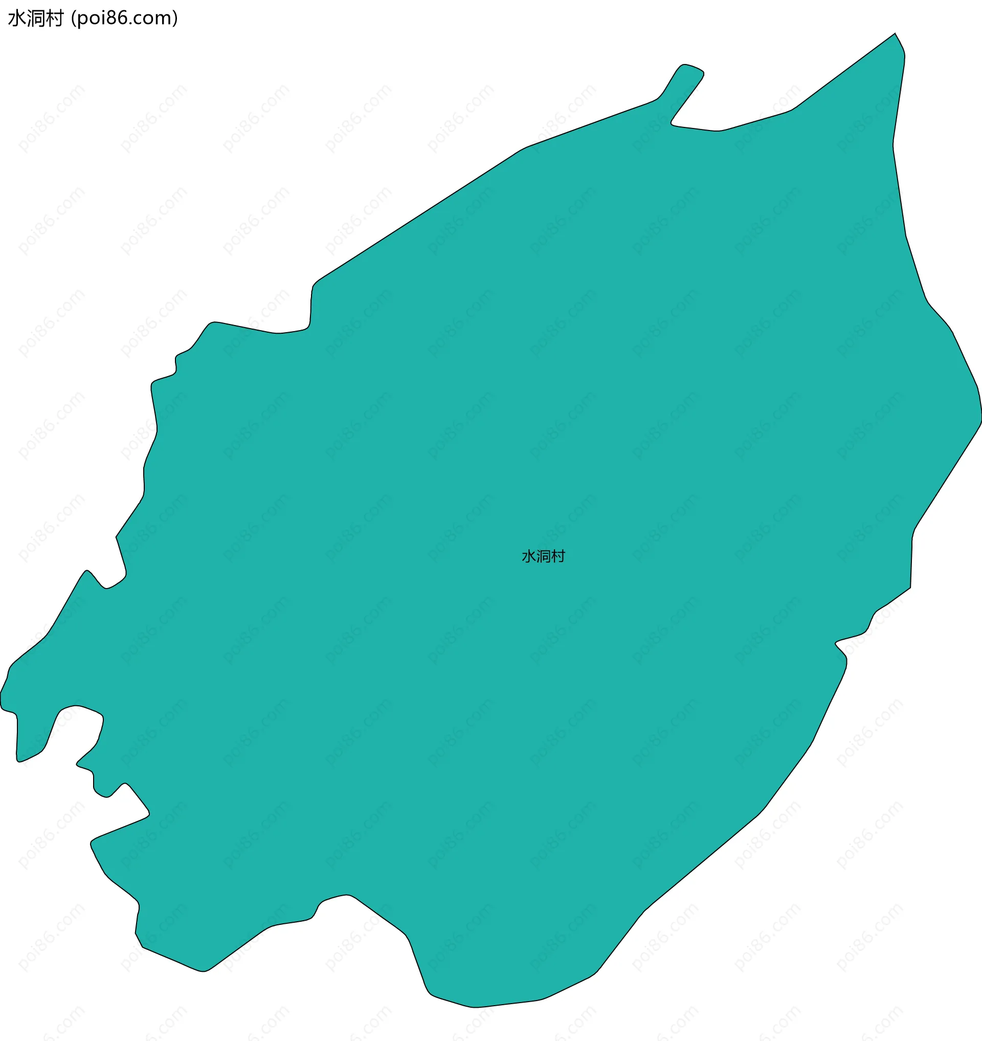 水洞村边界地图