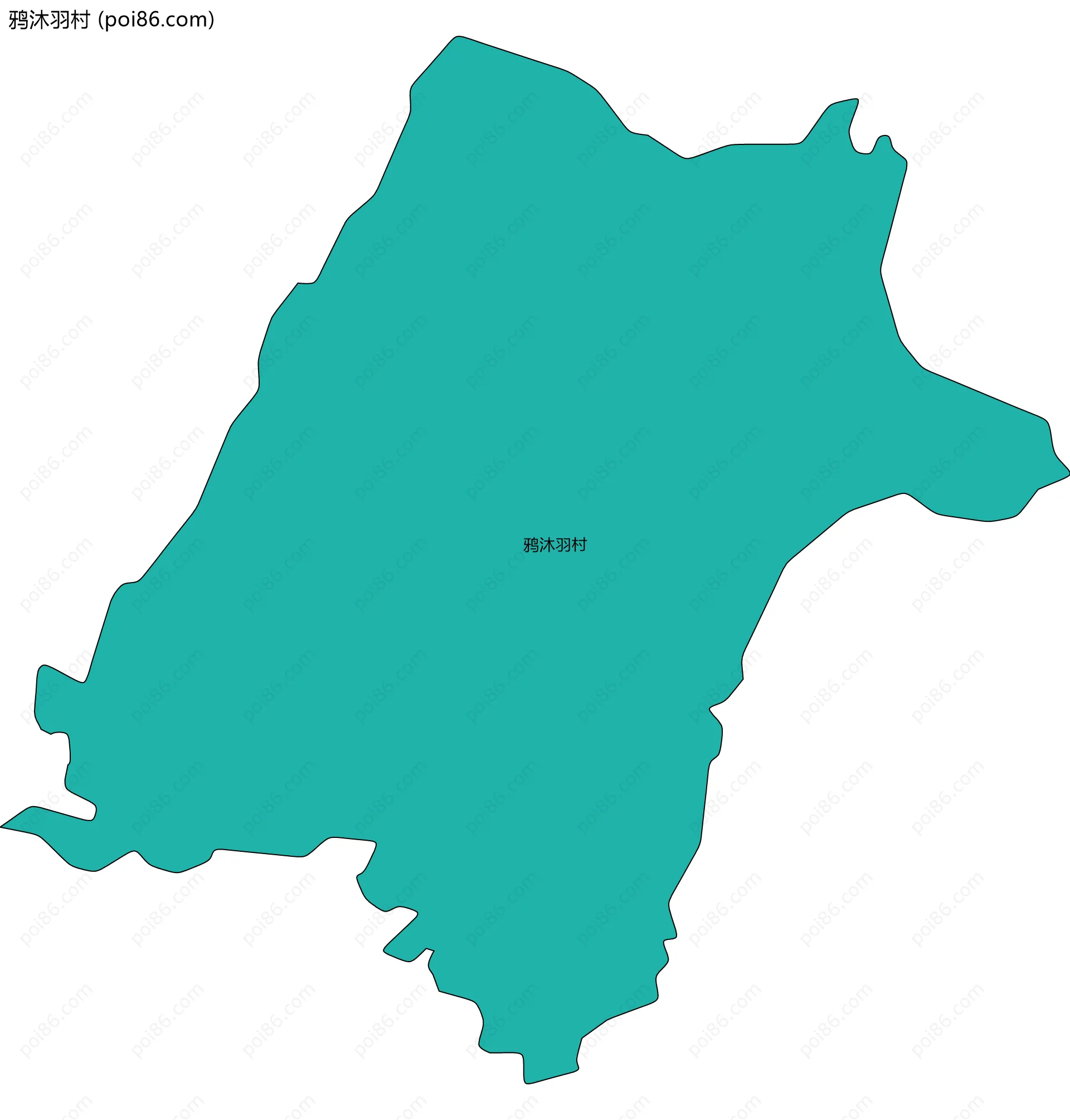 鸦沐羽村边界地图