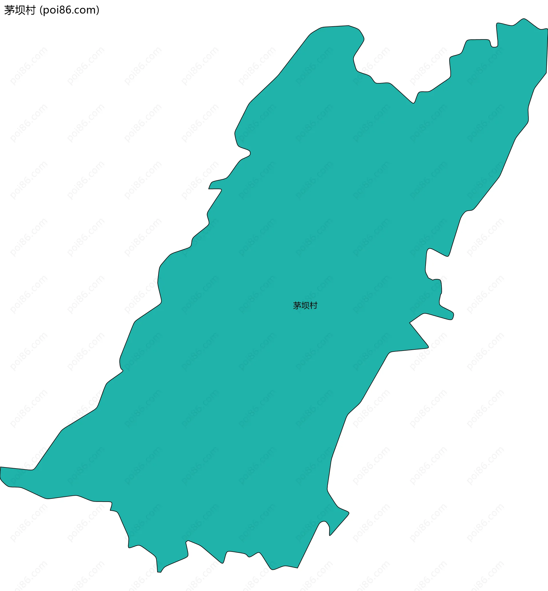 茅坝村边界地图