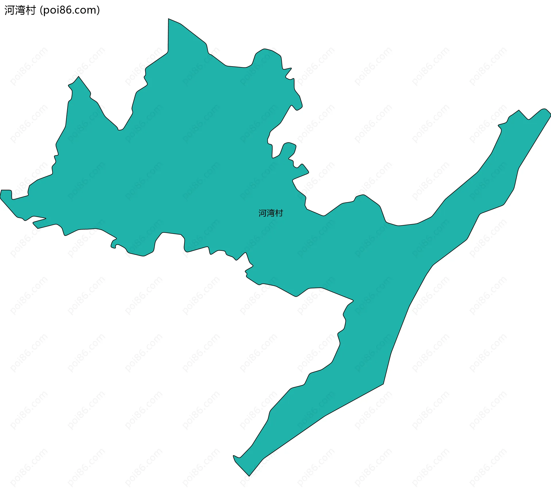 河湾村边界地图