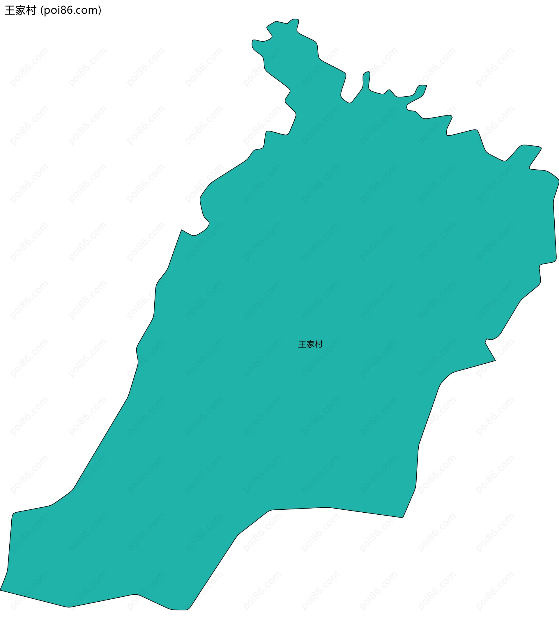 王家村边界地图