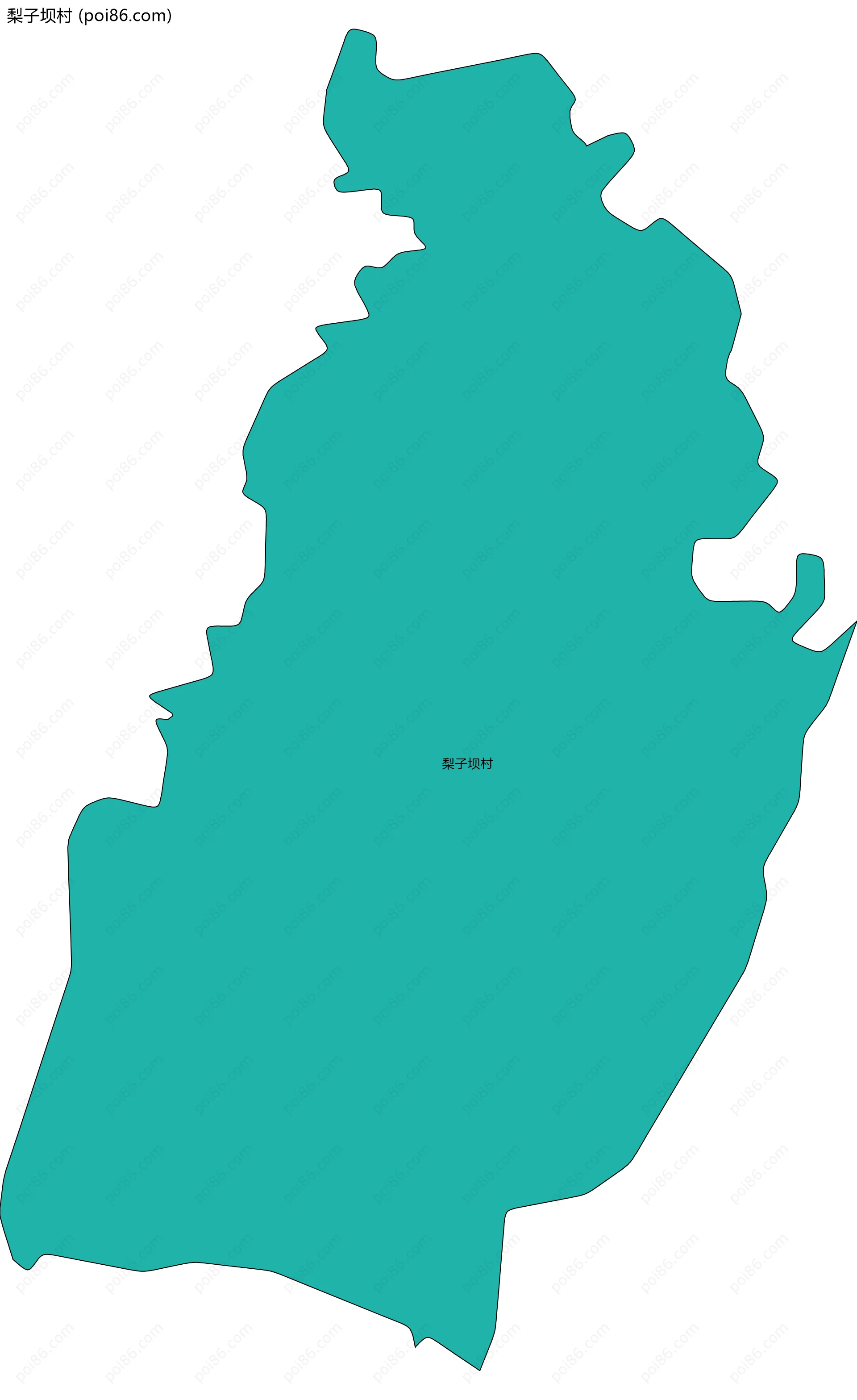 梨子坝村边界地图