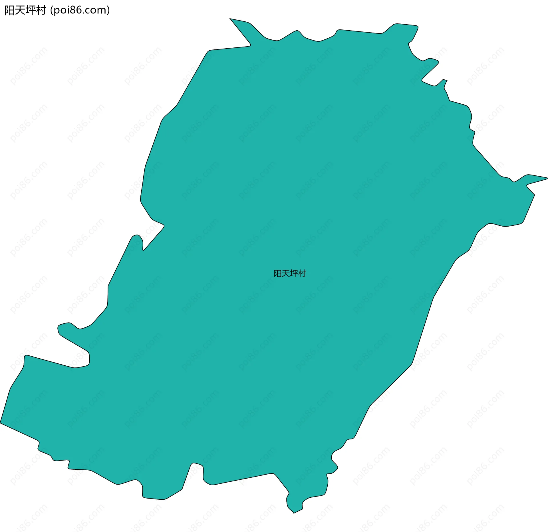 阳天坪村边界地图