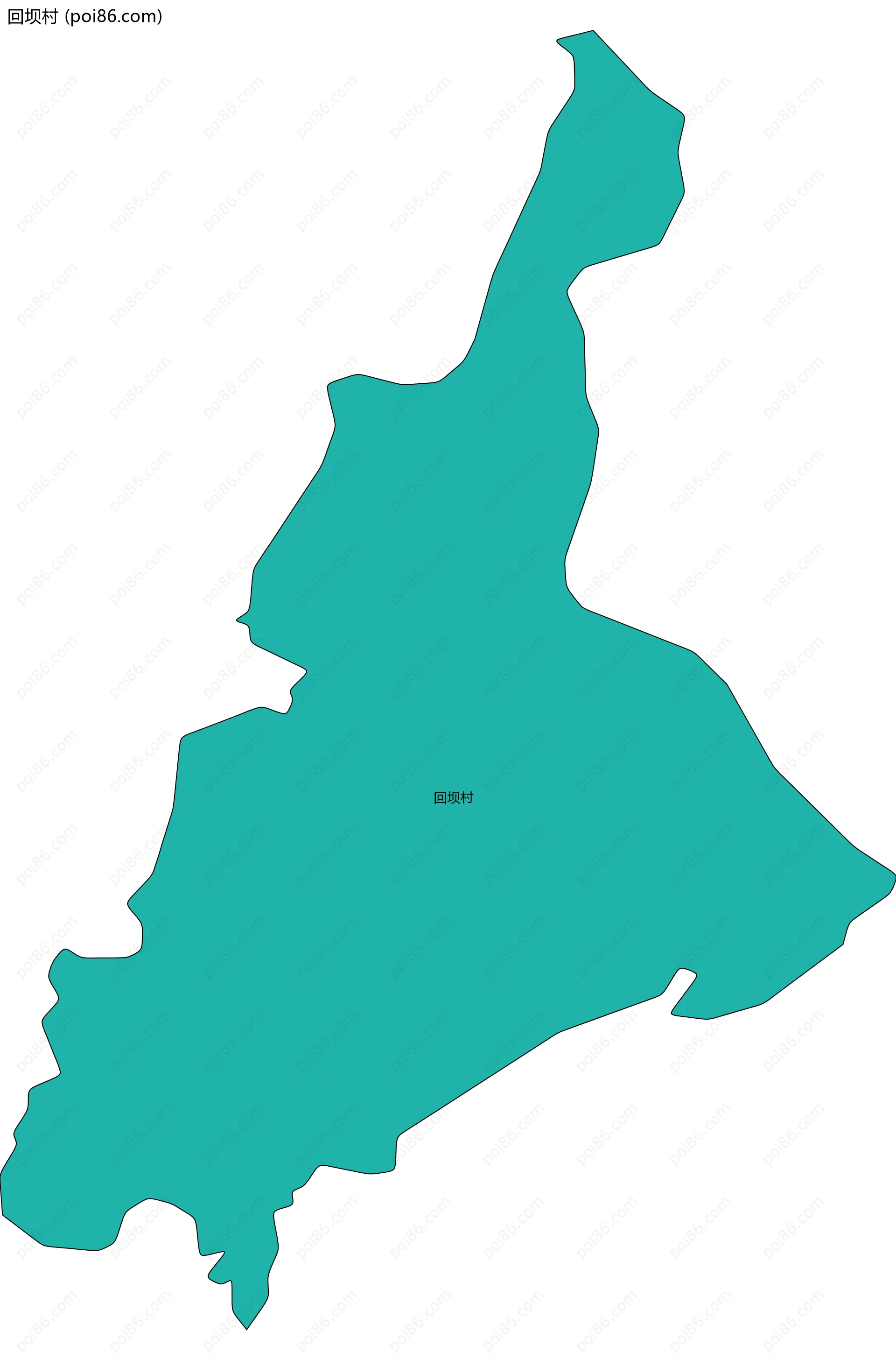 回坝村边界地图