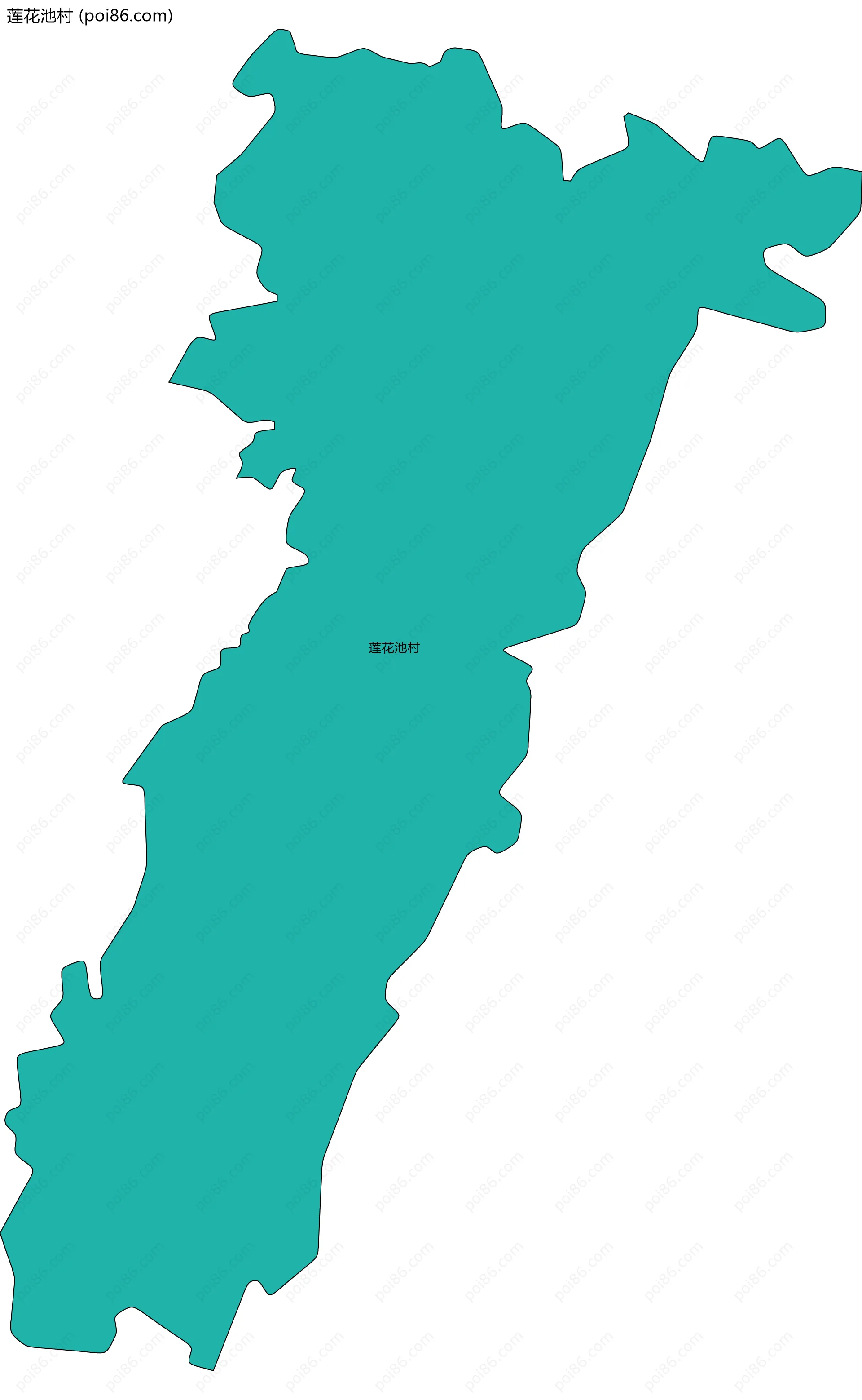 莲花池村边界地图