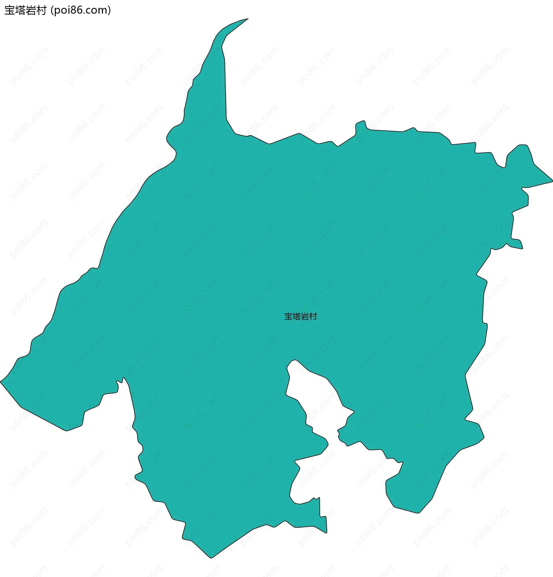 宝塔岩村边界地图