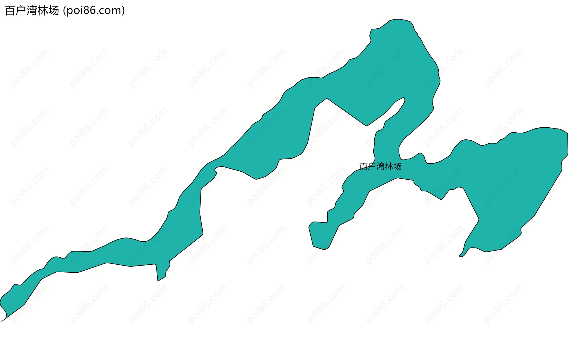 百户湾林场边界地图