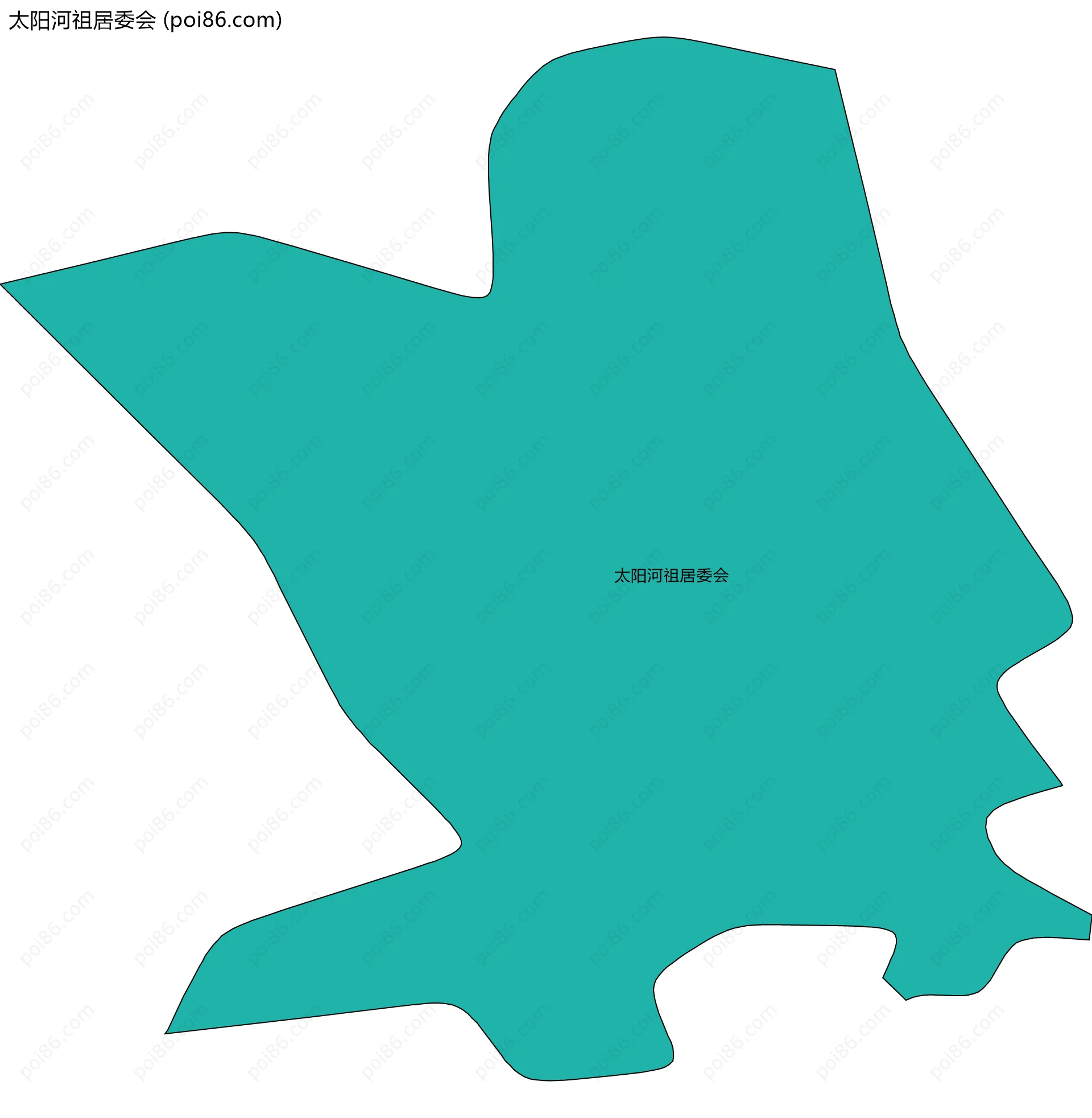 太阳河祖居委会边界地图