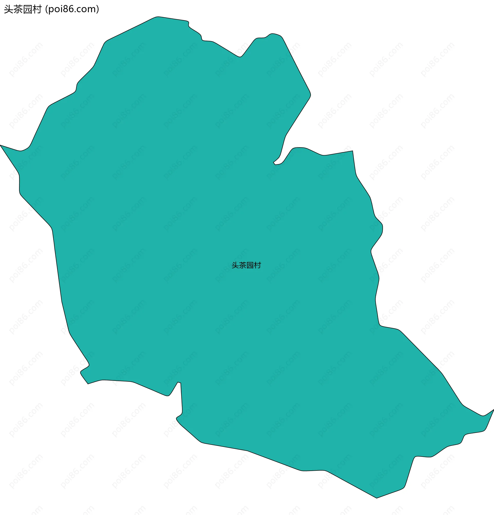 头茶园村边界地图