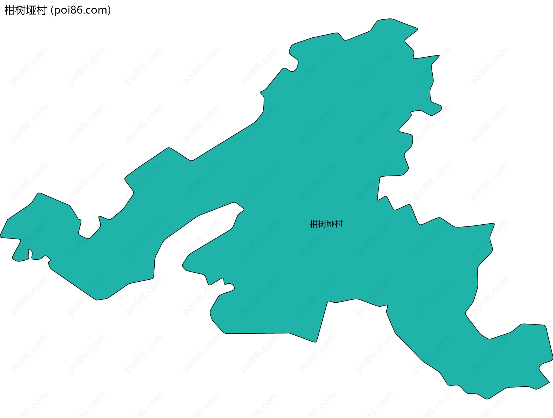 柑树垭村边界地图