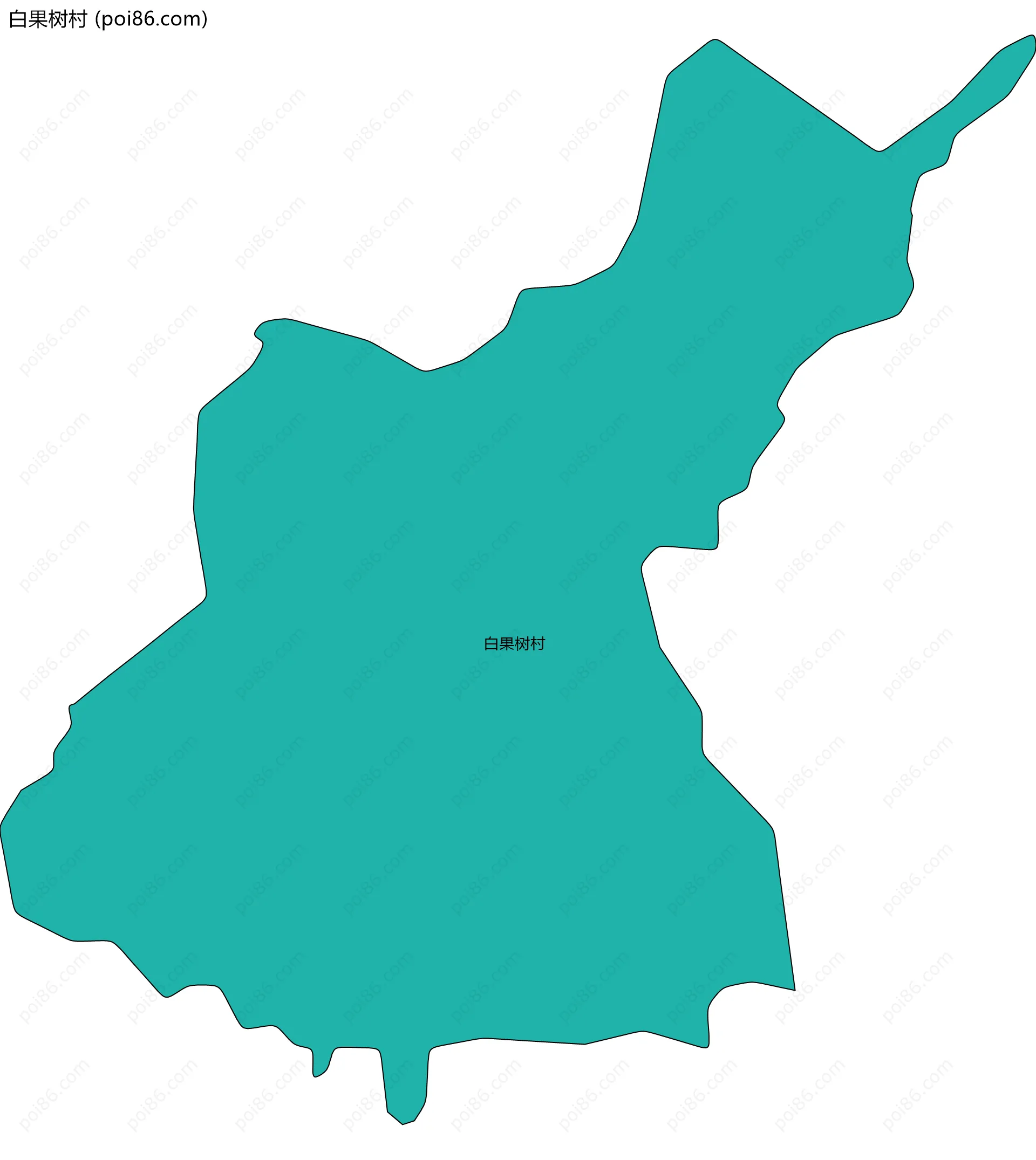 白果树村边界地图