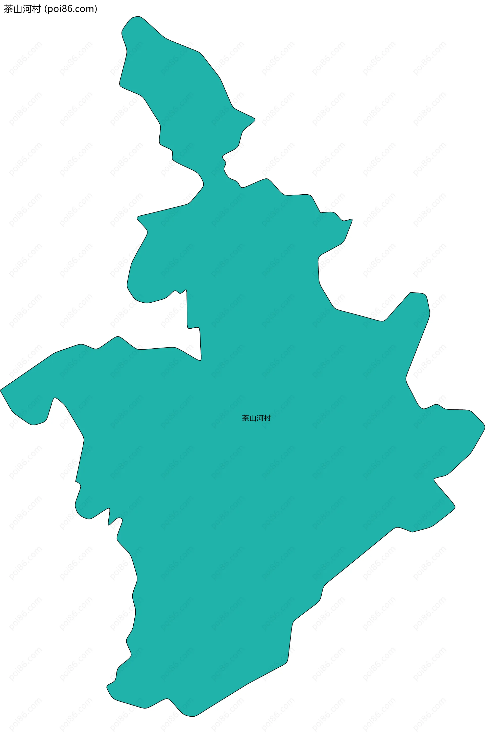 茶山河村边界地图