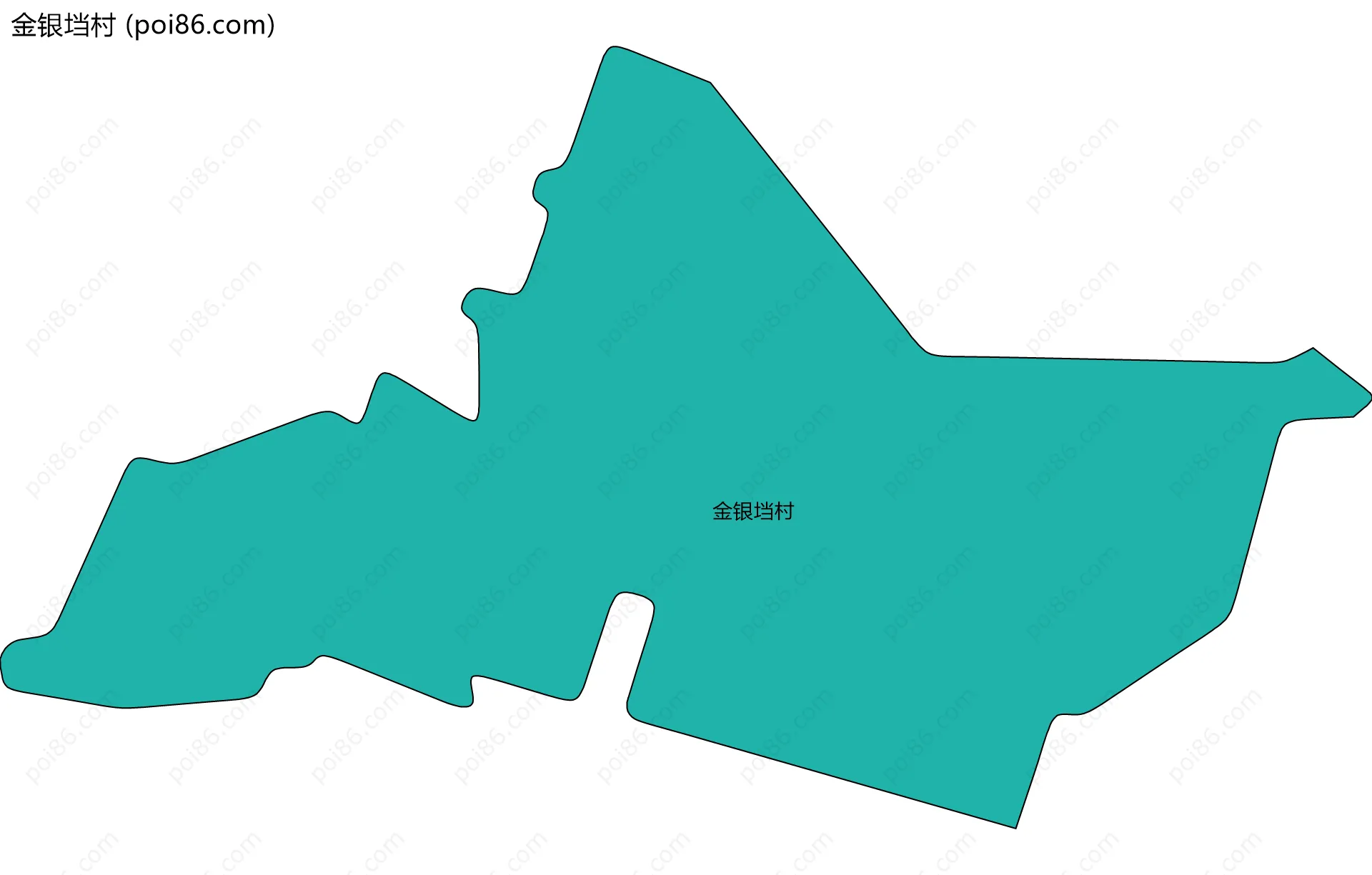 金银垱村边界地图