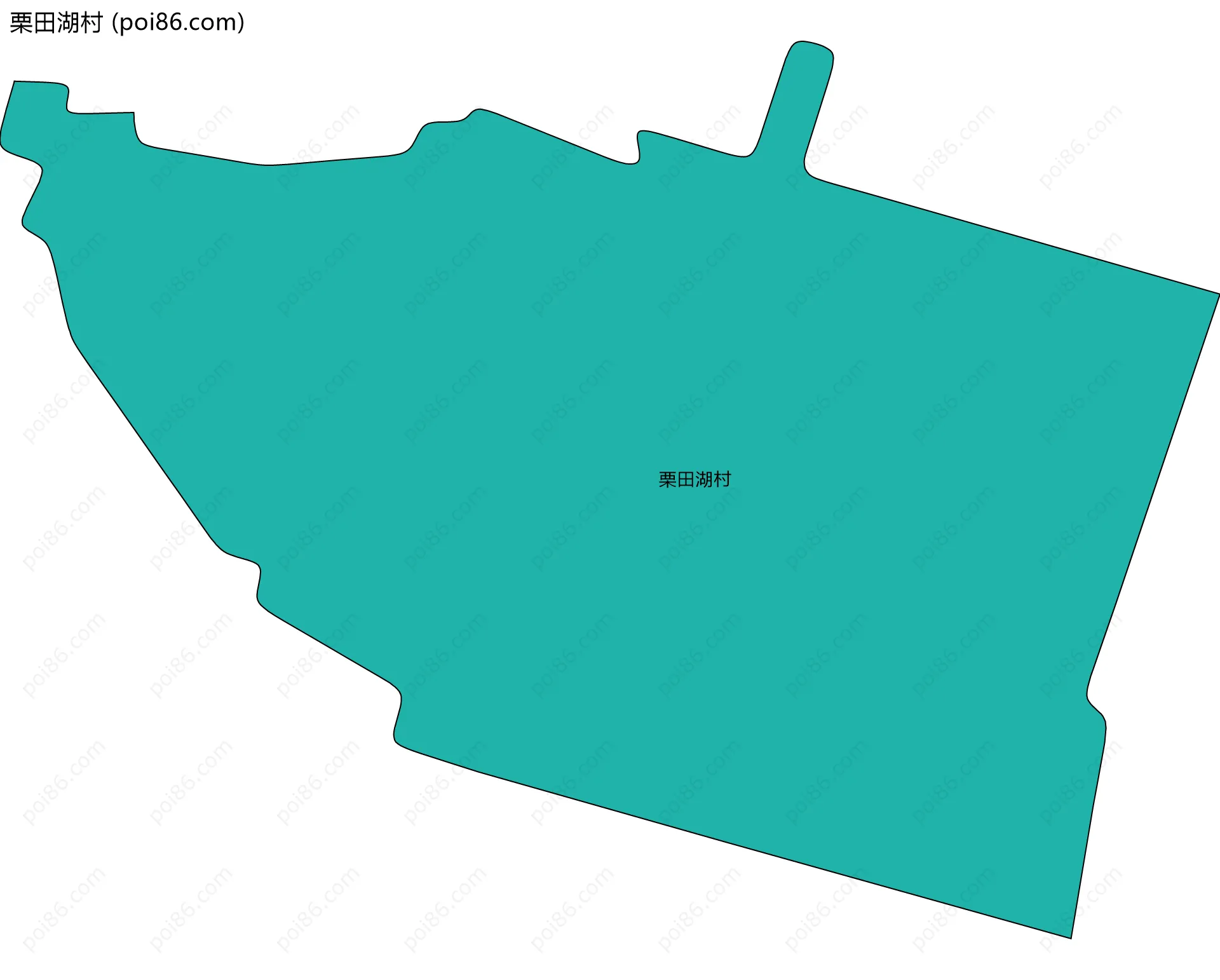 栗田湖村边界地图