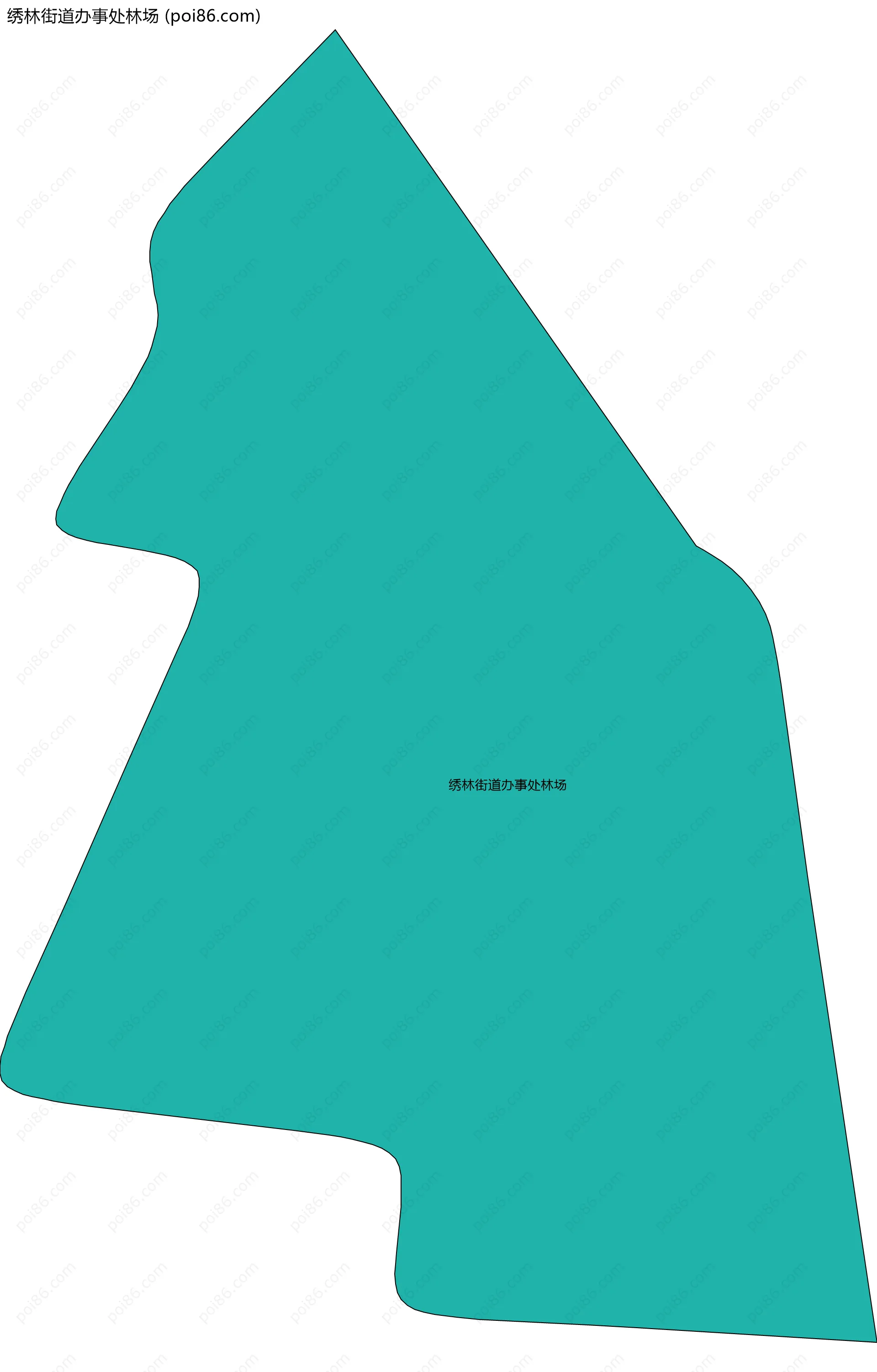 绣林街道办事处林场边界地图