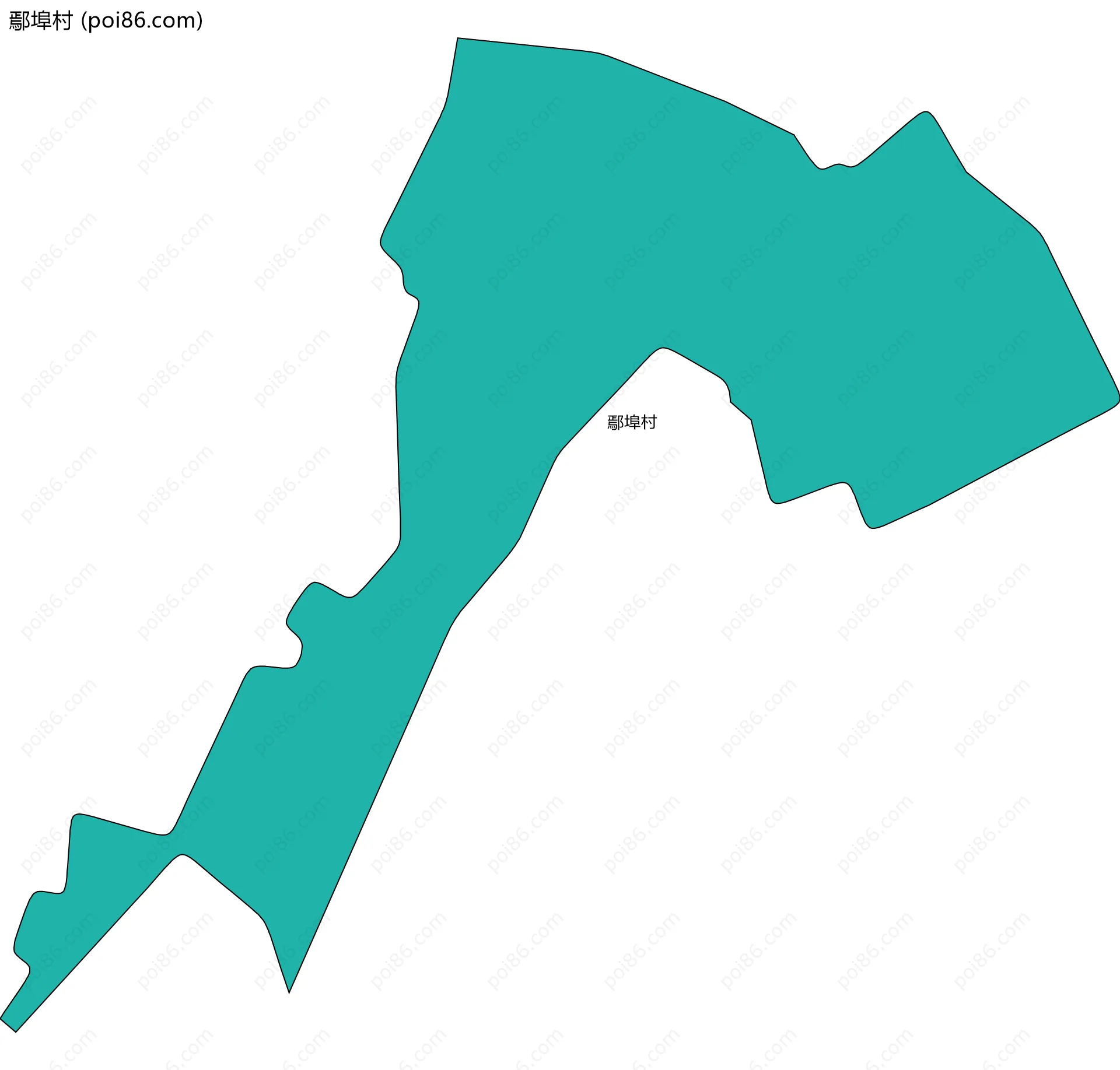鄢埠村边界地图