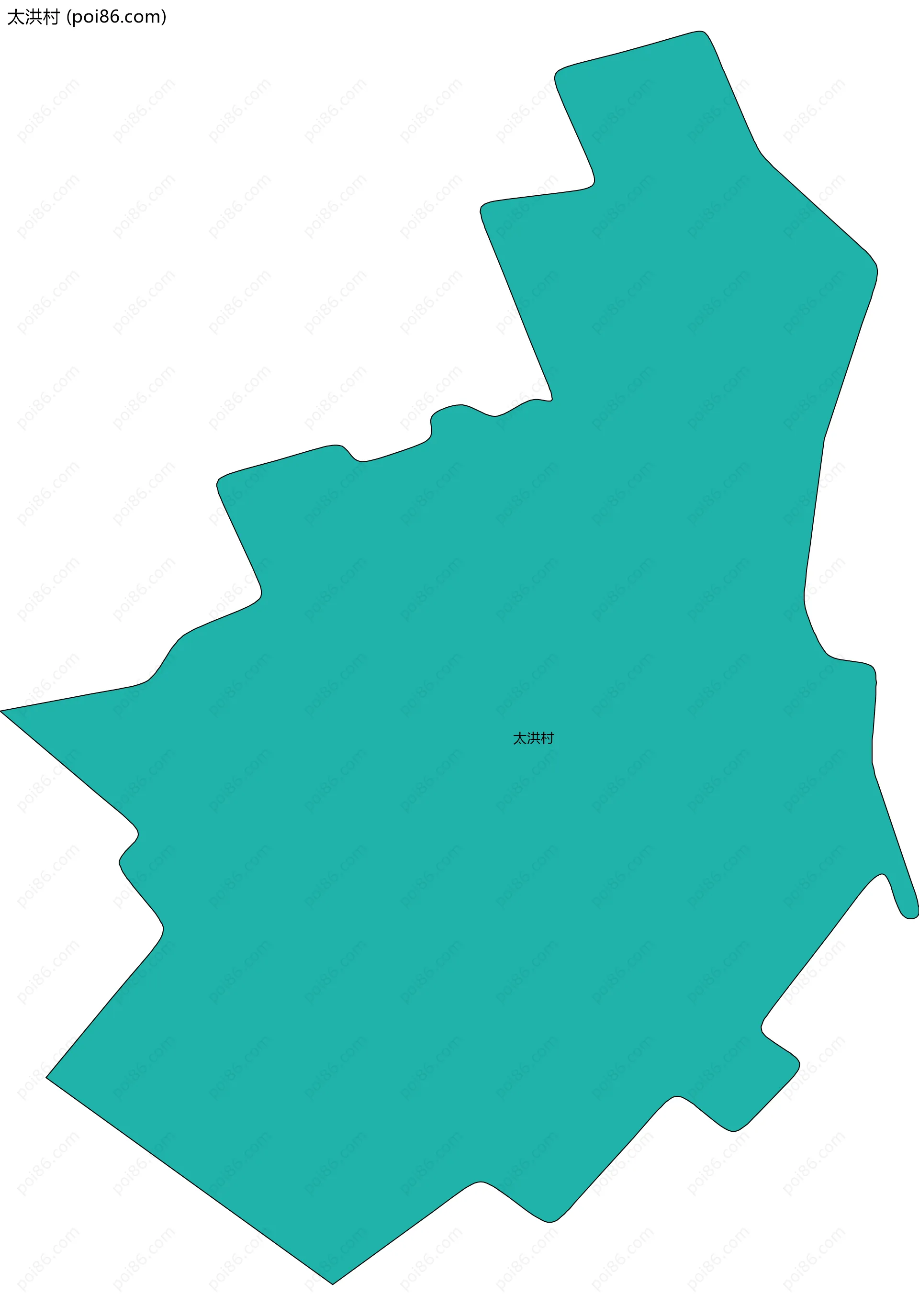 太洪村边界地图