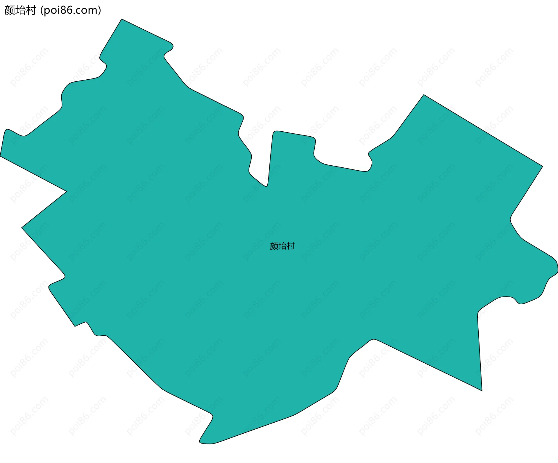 颜坮村边界地图