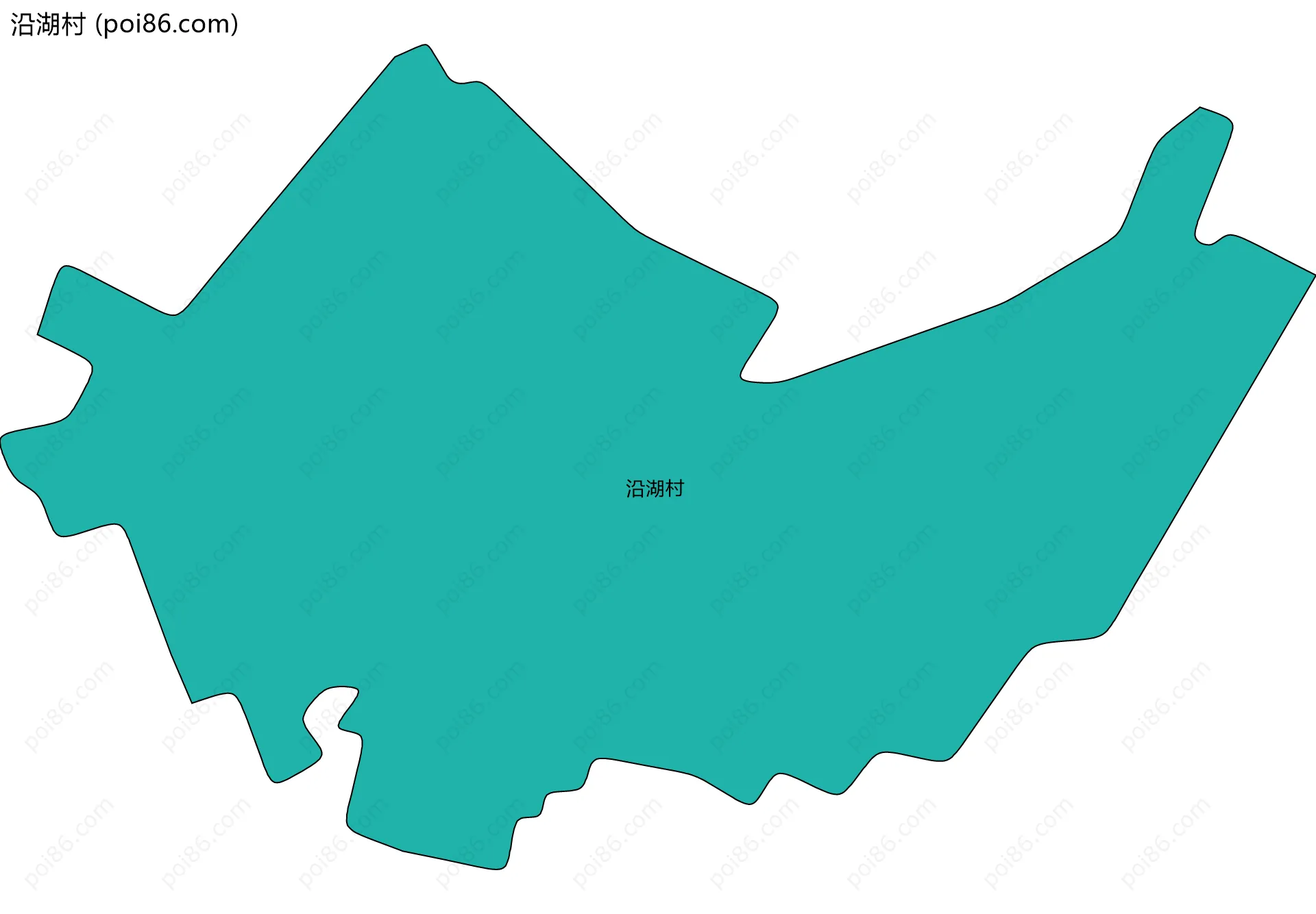 沿湖村边界地图